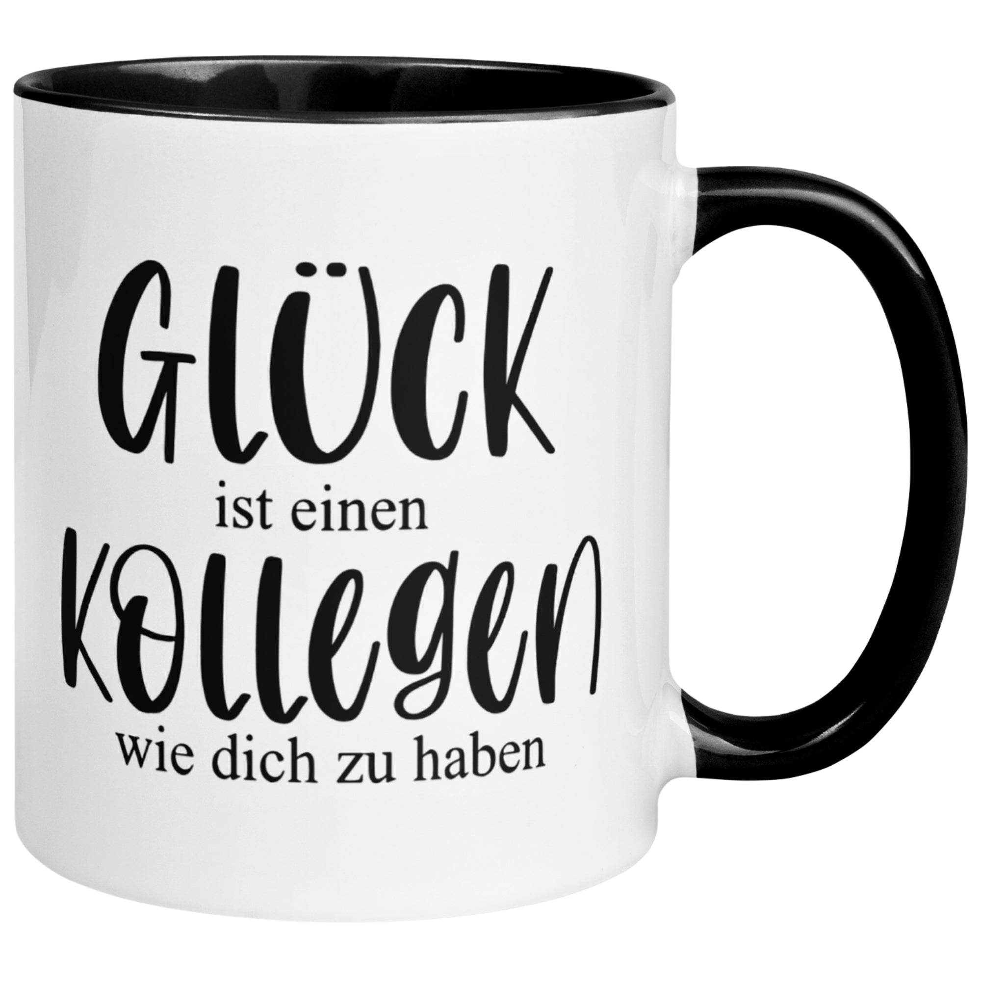 Tasse Kollege – „Glück ist einen Kollegen wie dich zu haben“ – Geschenk Arbeitskollege