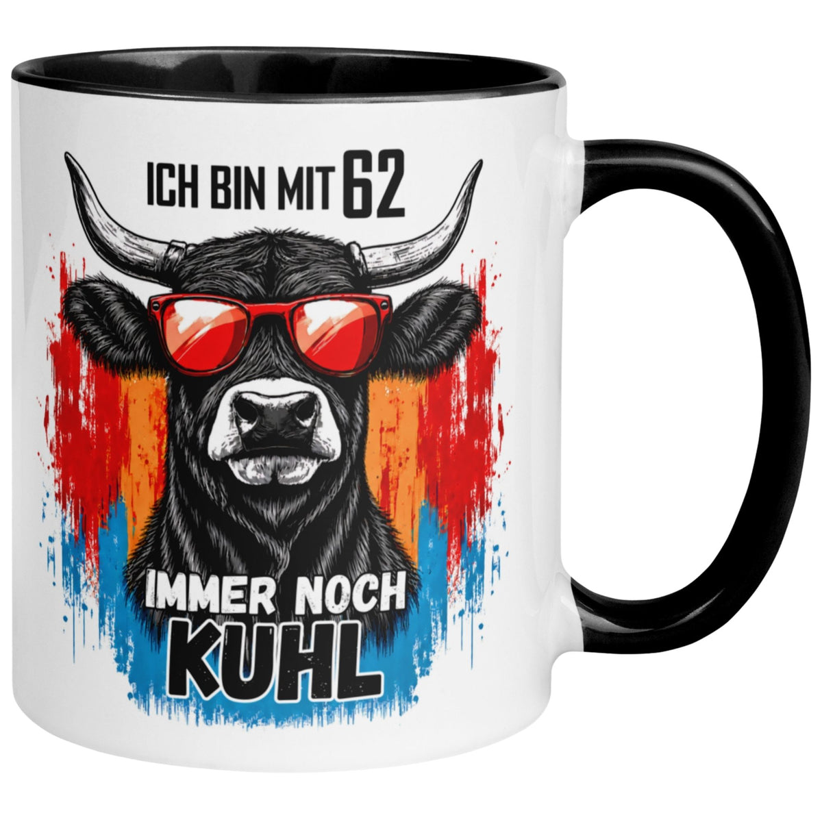 Tasse 62. Geburtstag Mann Frau – „Ich bin mit 62 immer noch Kuhl“ – Geschenk zum Geburtstag Männer Frauen