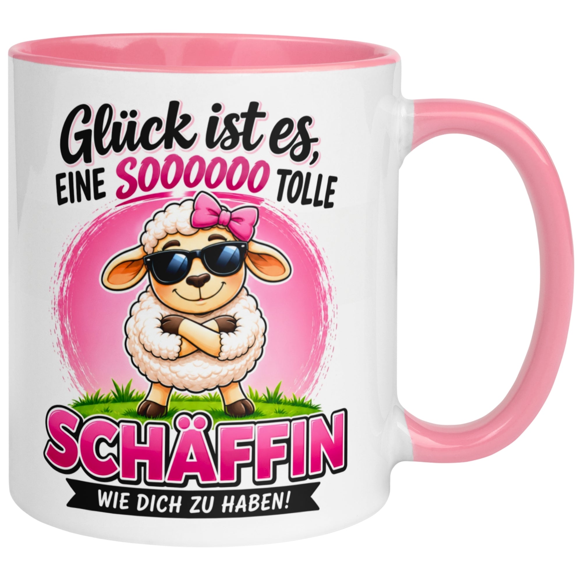 Tasse Chefin – „Glück ist es eine Schäffin wie dich zu haben“ – Geschenk Beste Chefin