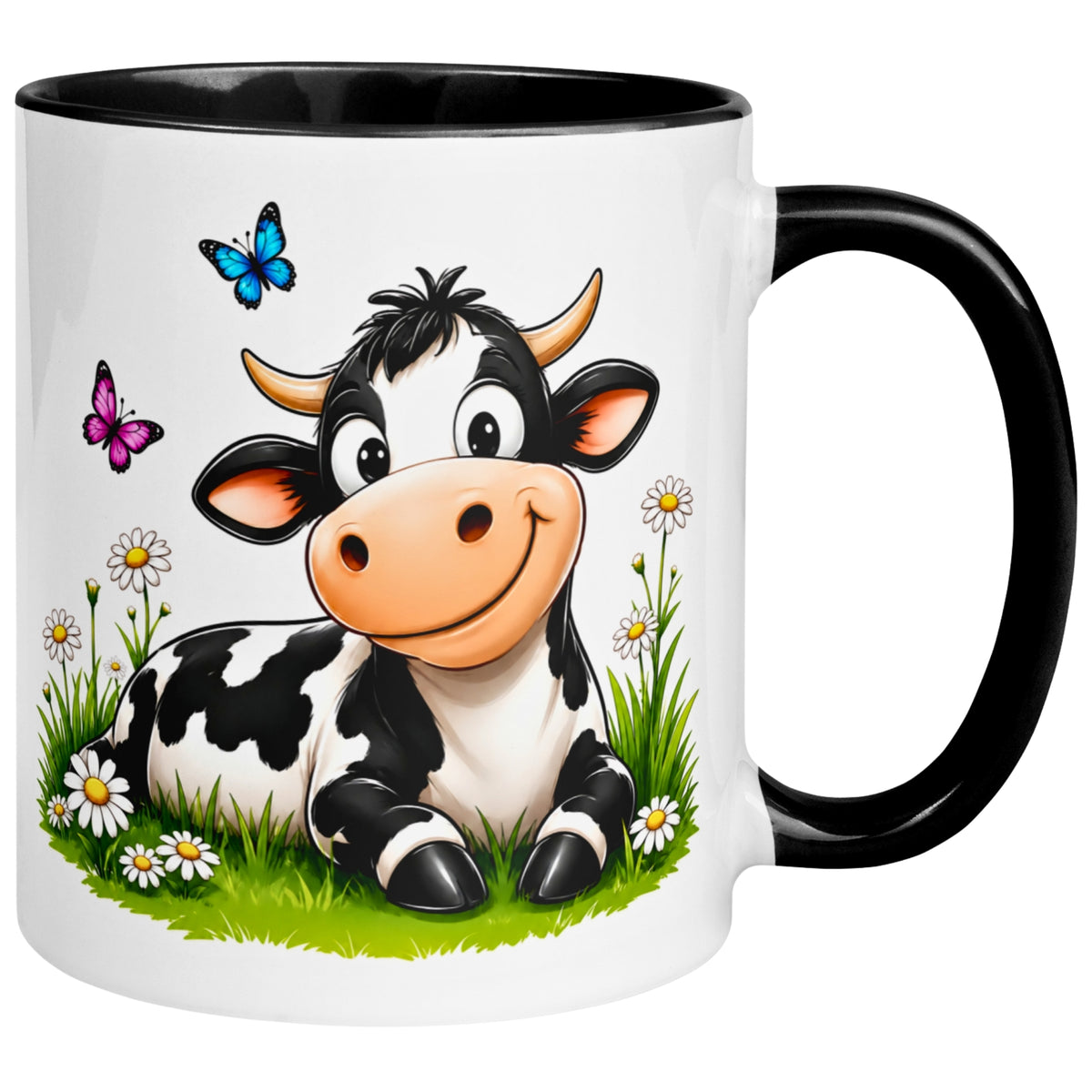 Tasse Kuh – „Süße Kuh auf der Wiese“ – Geschenk Becher für Landwirte