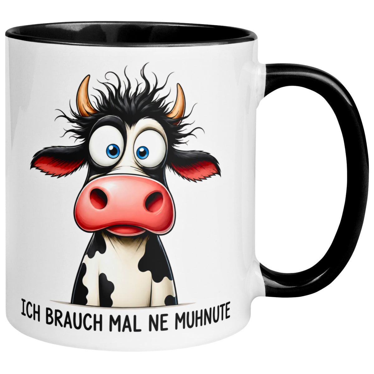 Tasse Kuh – „Ich brauch mal ne Muhnute“ – lustige Bürotasse für Choleriker