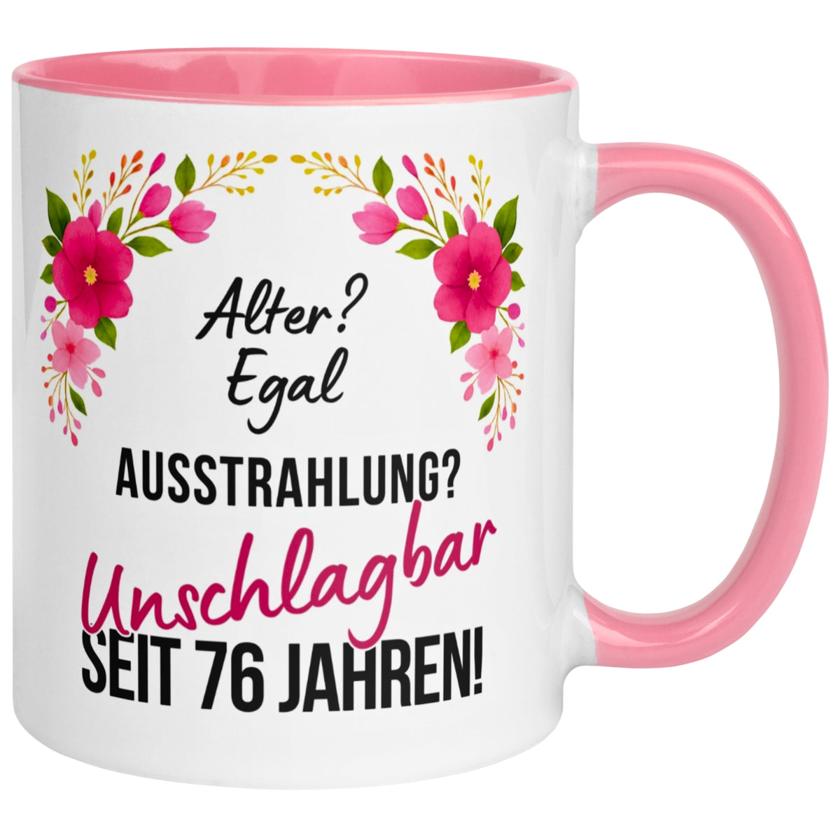 Tasse 76. Geburtstag Frau – „Ausstrahlung Unschlagbar seit 76 Jahren“ – Geschenk zum Geburtstag Frauen