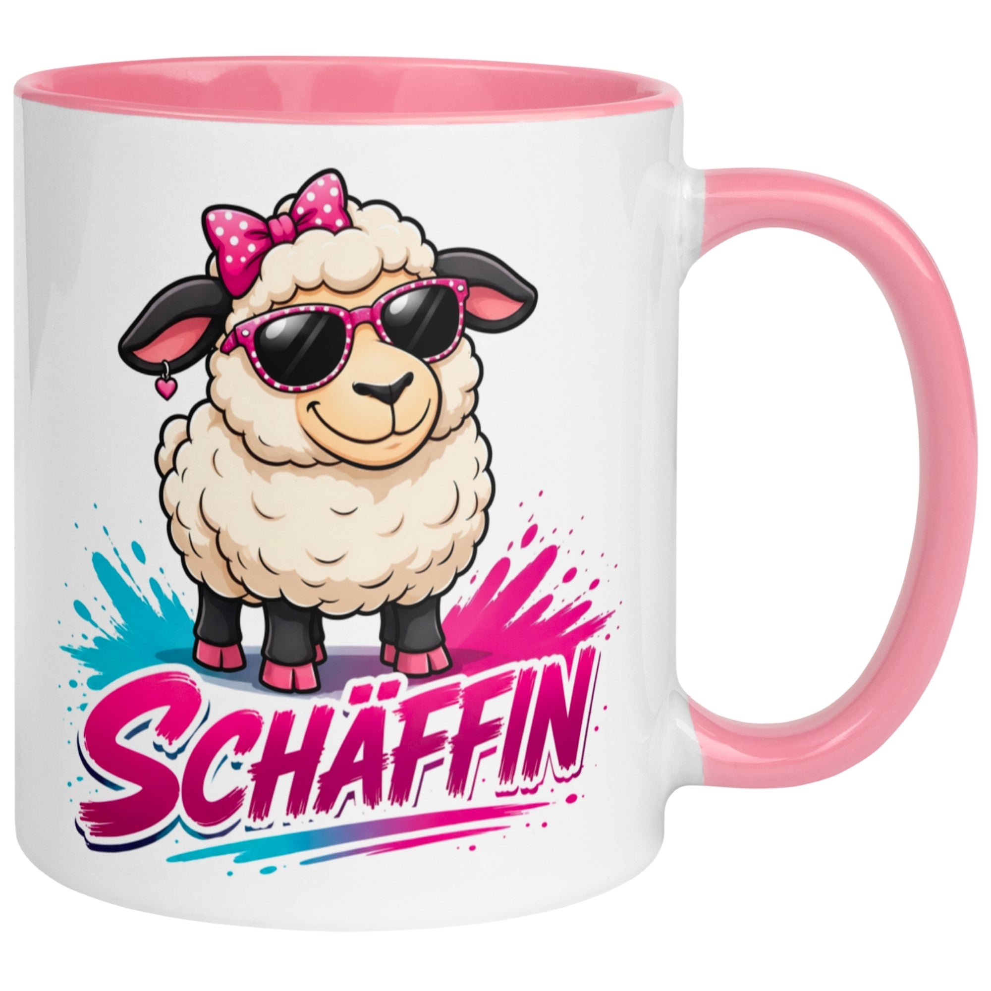 Tasse Chefin – „Coole Schäffin mit Ohring“ – Geschenk Becher Chefin
