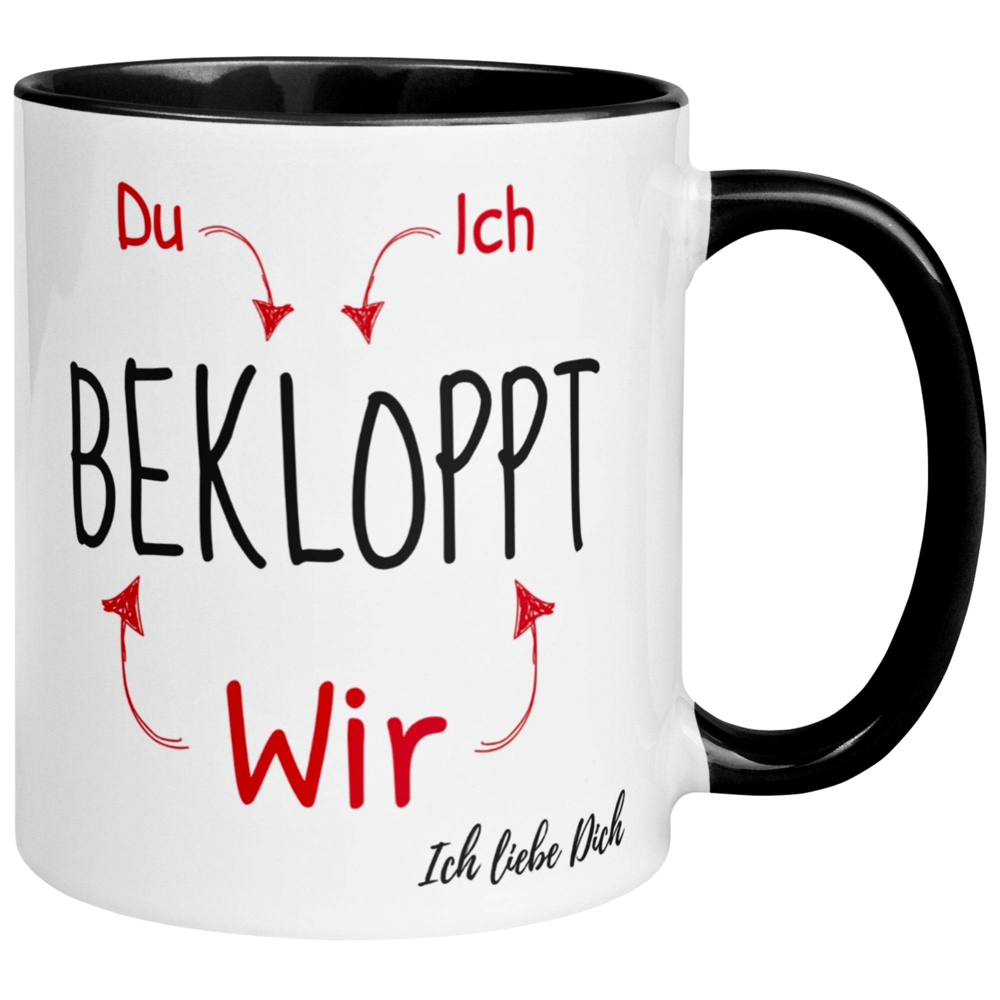 Tasse Liebe – „Du Ich Wir Bekloppt“ – Ich liebe Dich Geschenk Partner Jahrestag Valentinstag