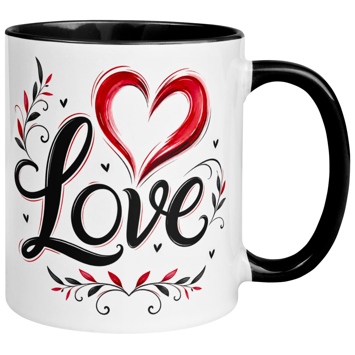 Tasse Liebe – „Ornamental Love“ – Ich liebe Dich Geschenk Partner Jahrestag Valentinstag