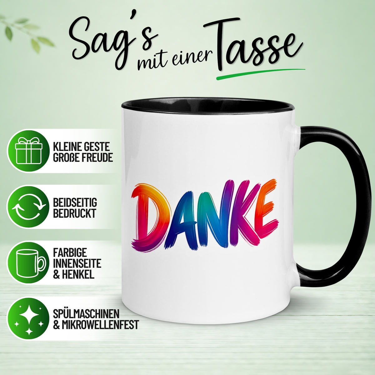 Tasse Danke – „Ein großes DANKE“ – Dankeschön Geschenke Team/Kollegen/Kollegin