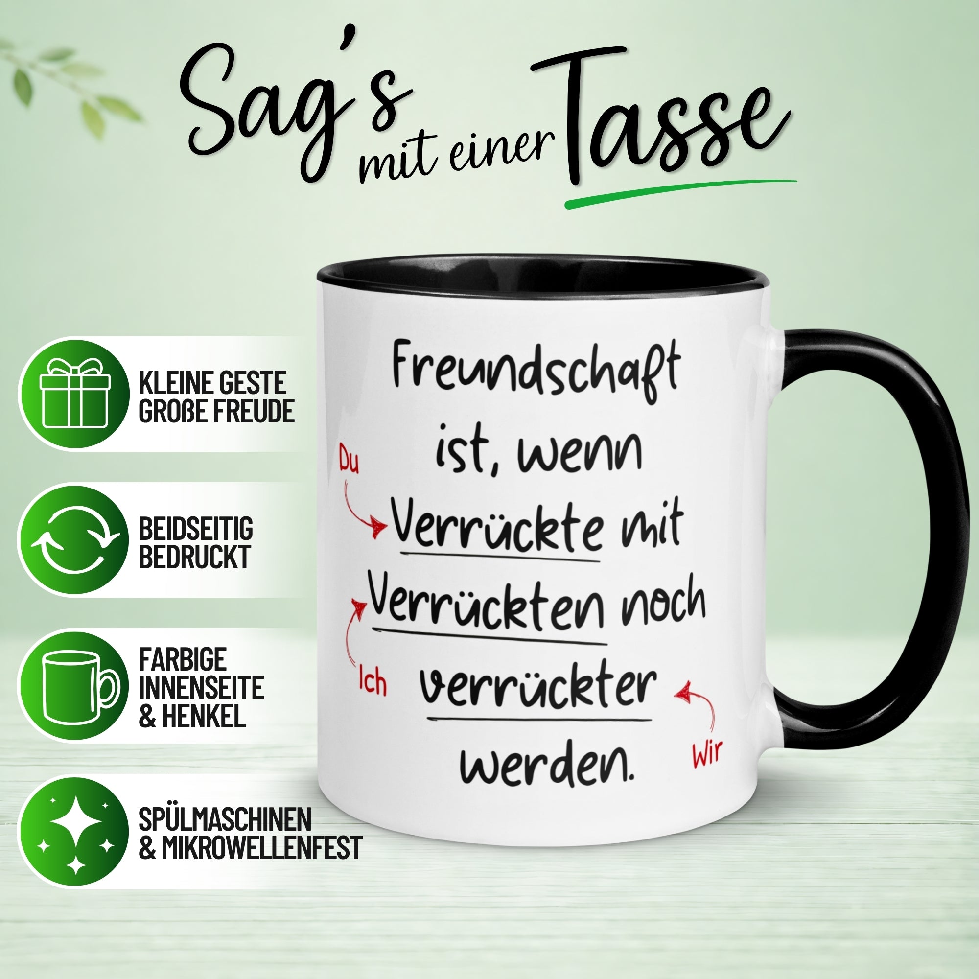 Tasse Freundschaft – „Wenn Verrückte zusammen verrückter werden“ – Beste Freunde