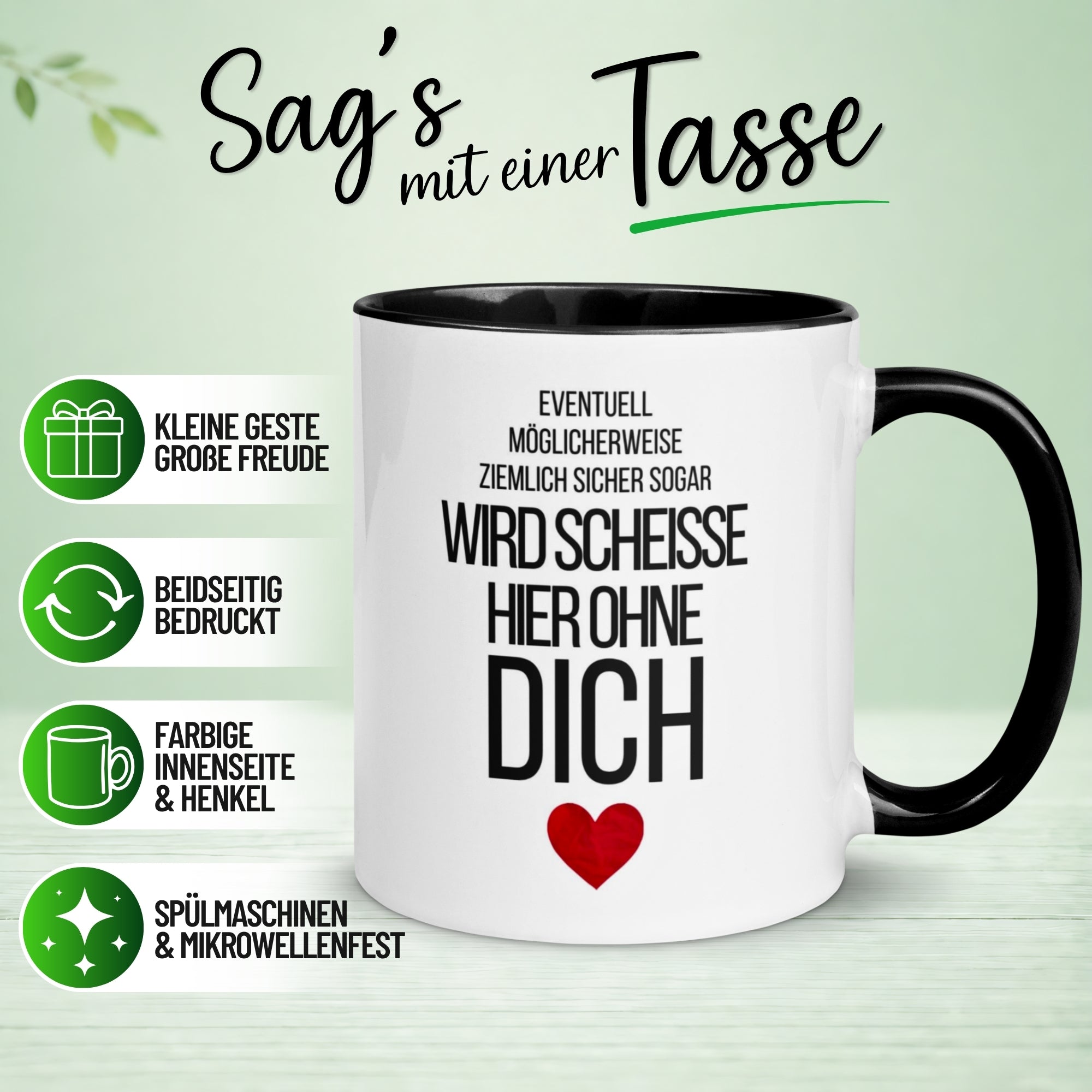 Tasse Abschied – „Wird scheiße hier ohne dich“ – Abschiedsgeschenk Kollegin/Kollegen