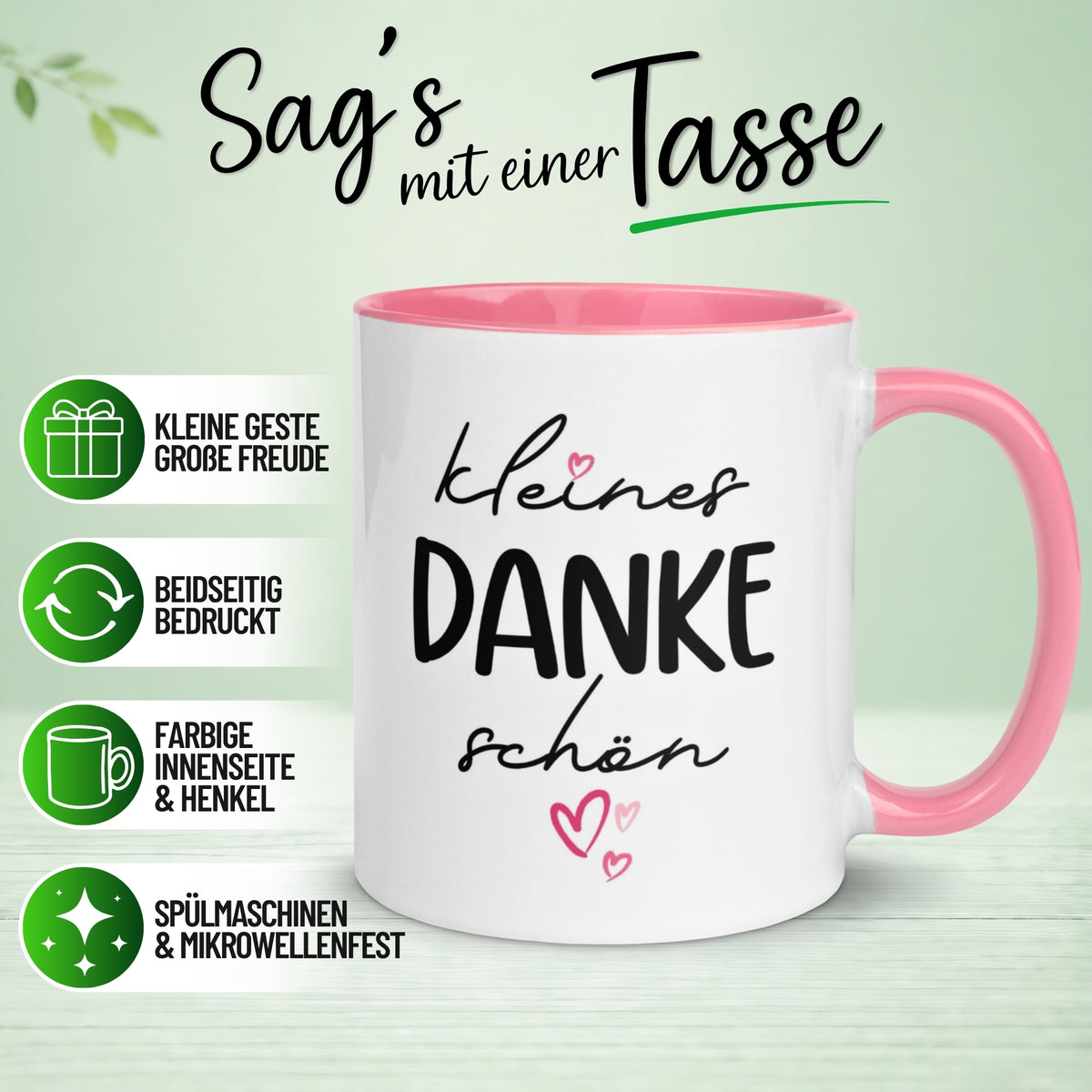 Tasse Danke – „Kleines Dankeschön“ – Dankeschön Geschenk Kollegin Lehrerin Erzieherin
