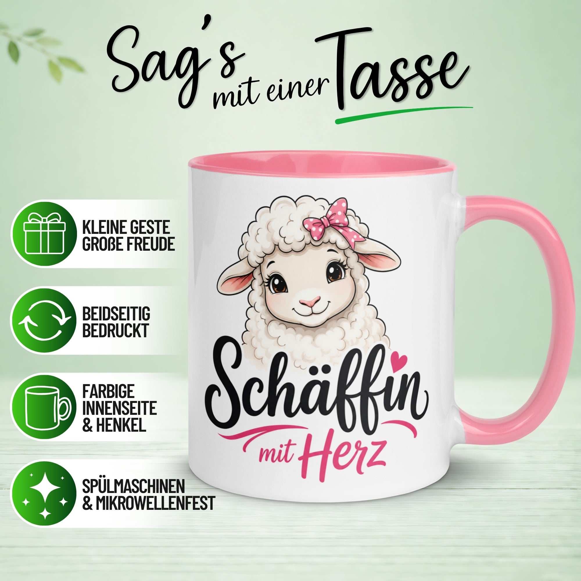 Tasse Chefin – „Schäffin mit Herz und Schleife“ – Geschenk Beste Chefin