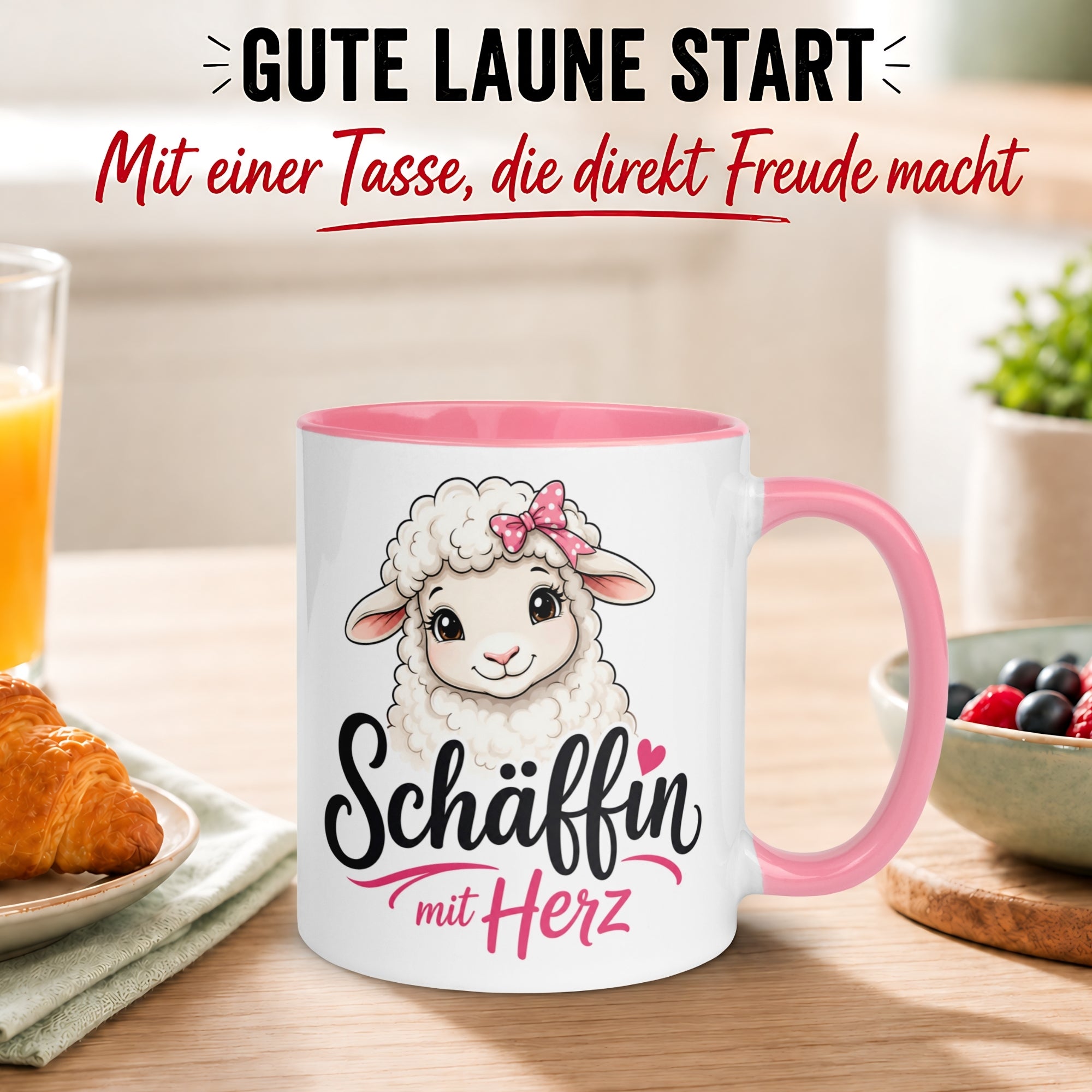 Tasse Chefin – „Schäffin mit Herz und Schleife“ – Geschenk Beste Chefin