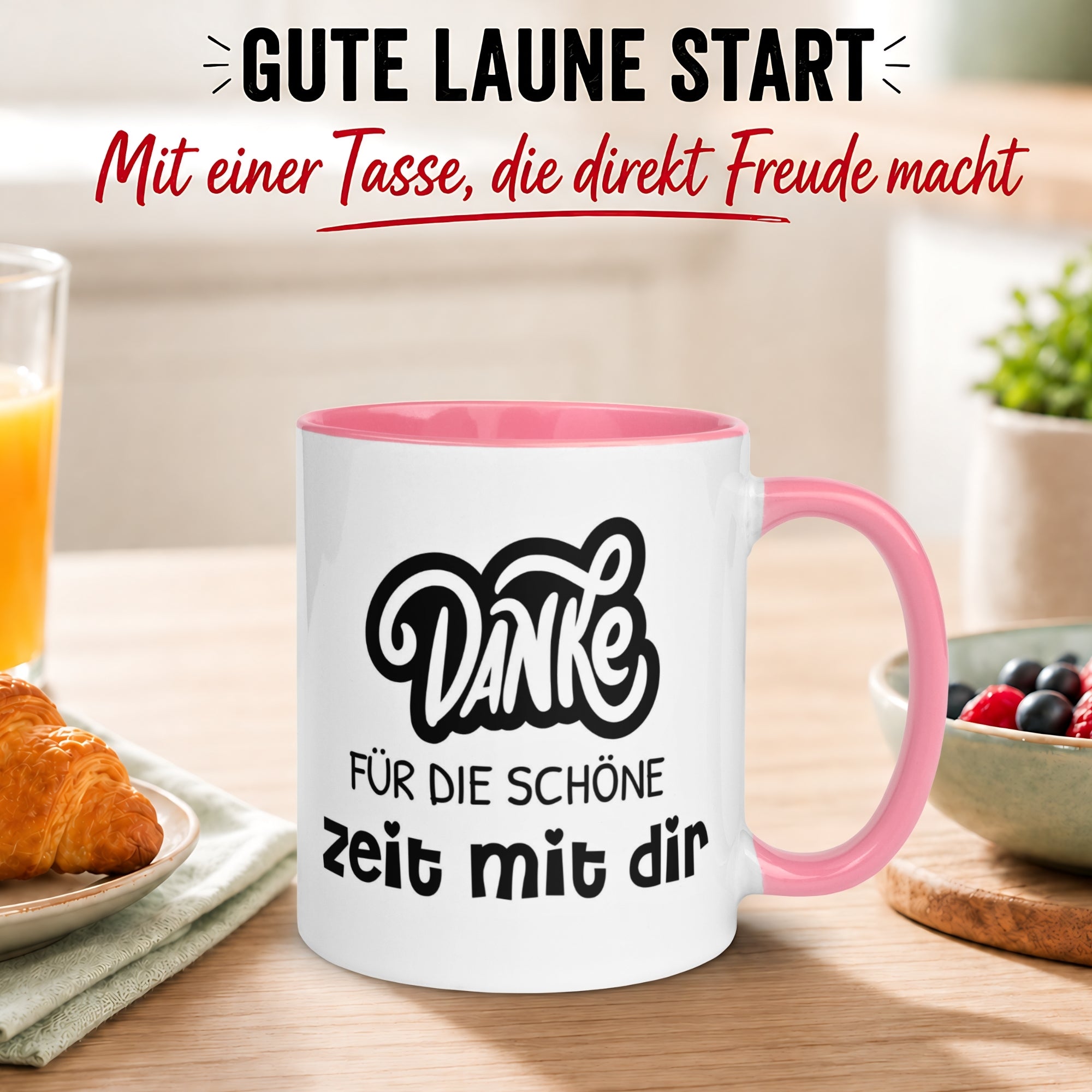 Tasse Abschied – „Danke für die Zeit mit dir“ – Abschiedsgeschenk Kollegin