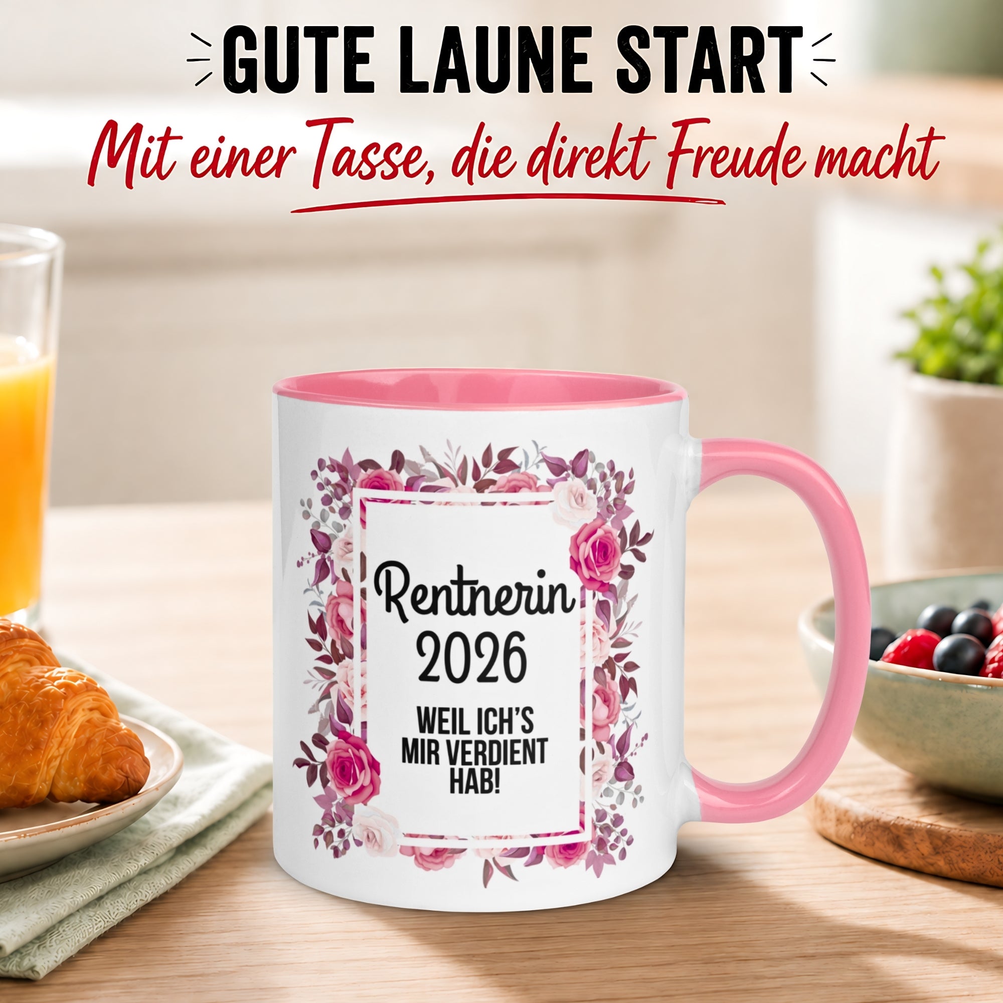 Tasse Rente Frau – „Rentnerin 2026 – Weil ich’s mir verdient hab“ – Geschenk Renteneintritt