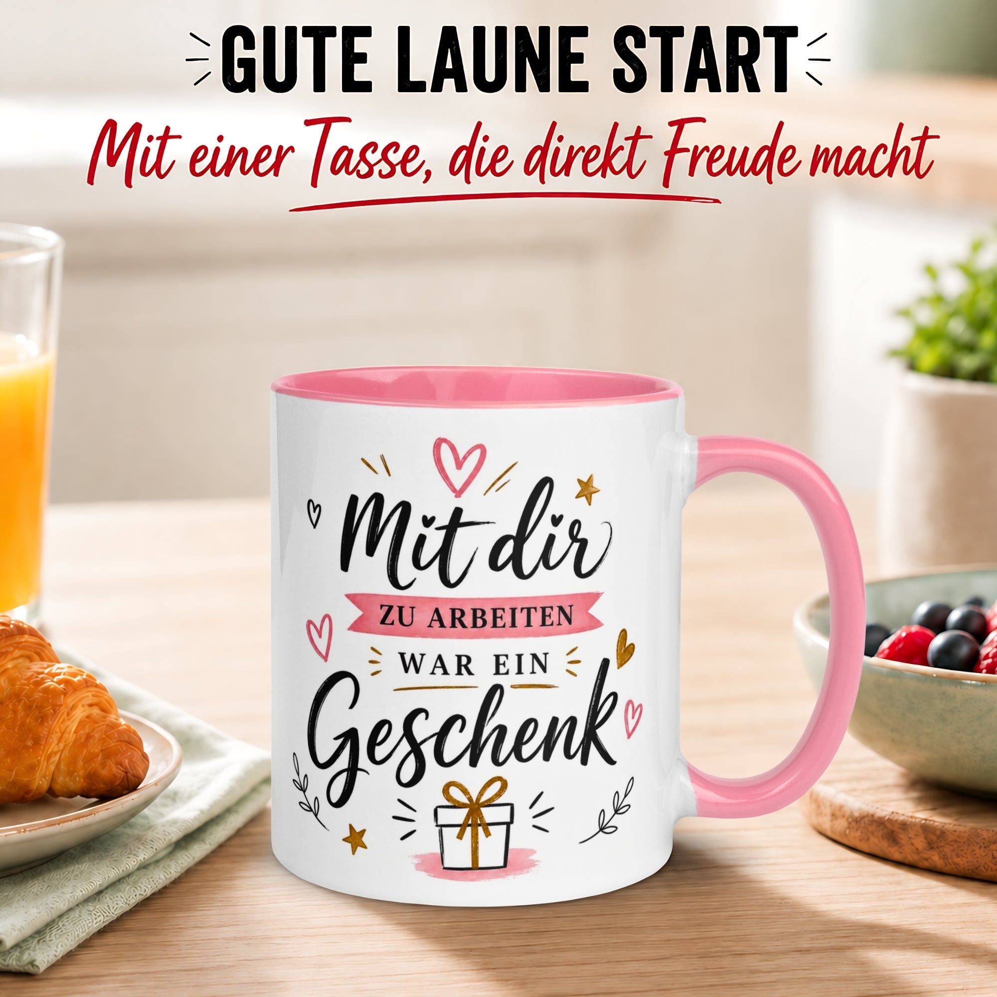 Tasse Kollegin – „Mit dir zu arbeiten war ein Geschenk“ – Abschiedsgeschenk