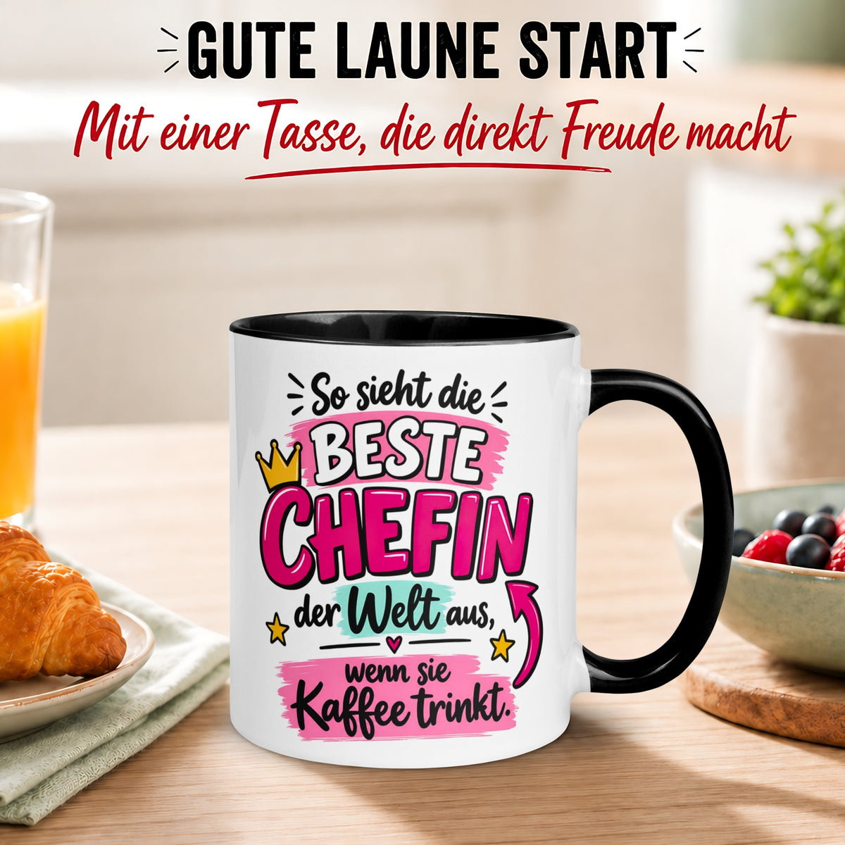 Tasse Chefin – „So sieht die beste Chefin der Welt aus“ – Geschenk Beste Chefin