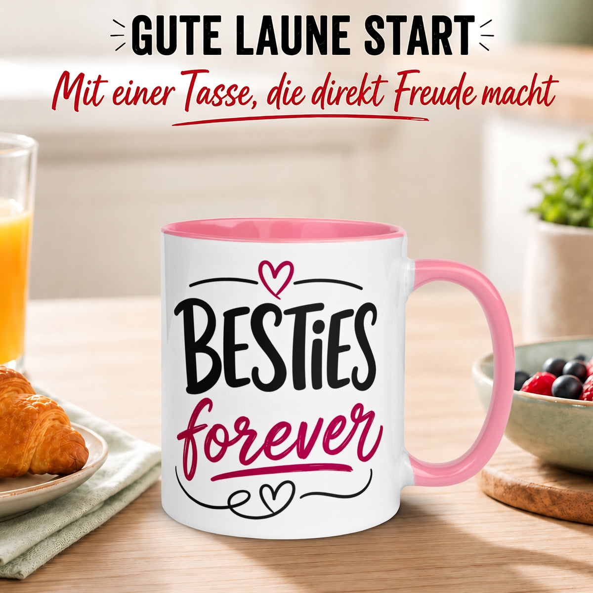 Tasse Freundschaft – „Besties forever“ – Geschenk Beste Freundinnen Freundin