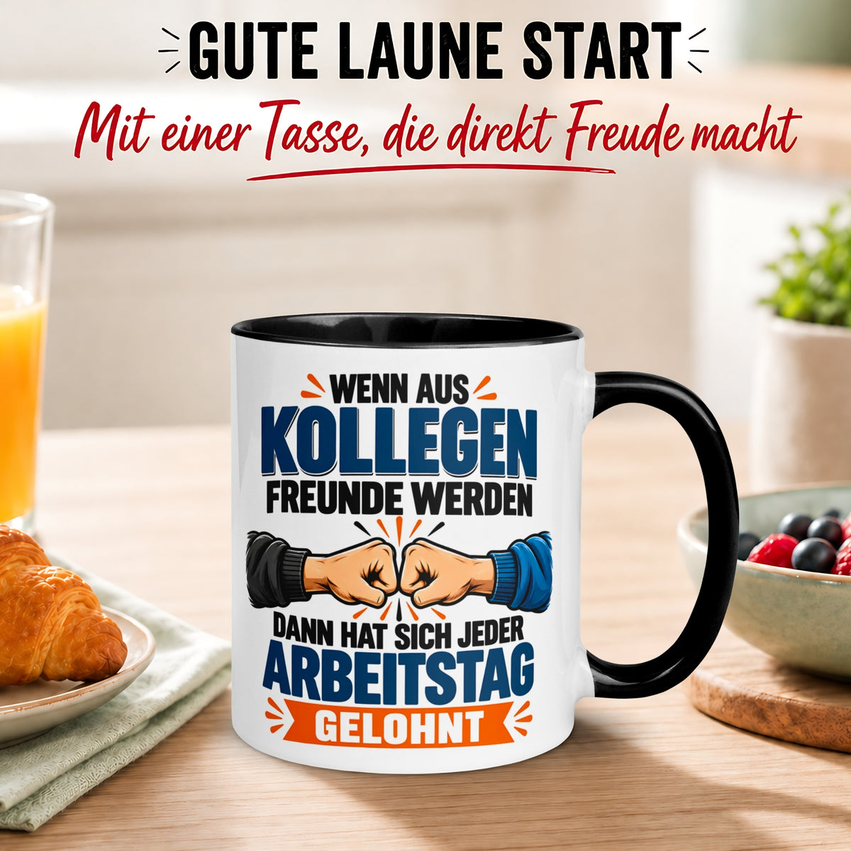 Tasse Kollege – „Wenn aus Kollegen Freunde werden“ – Geschenk Bester Arbeitskollege