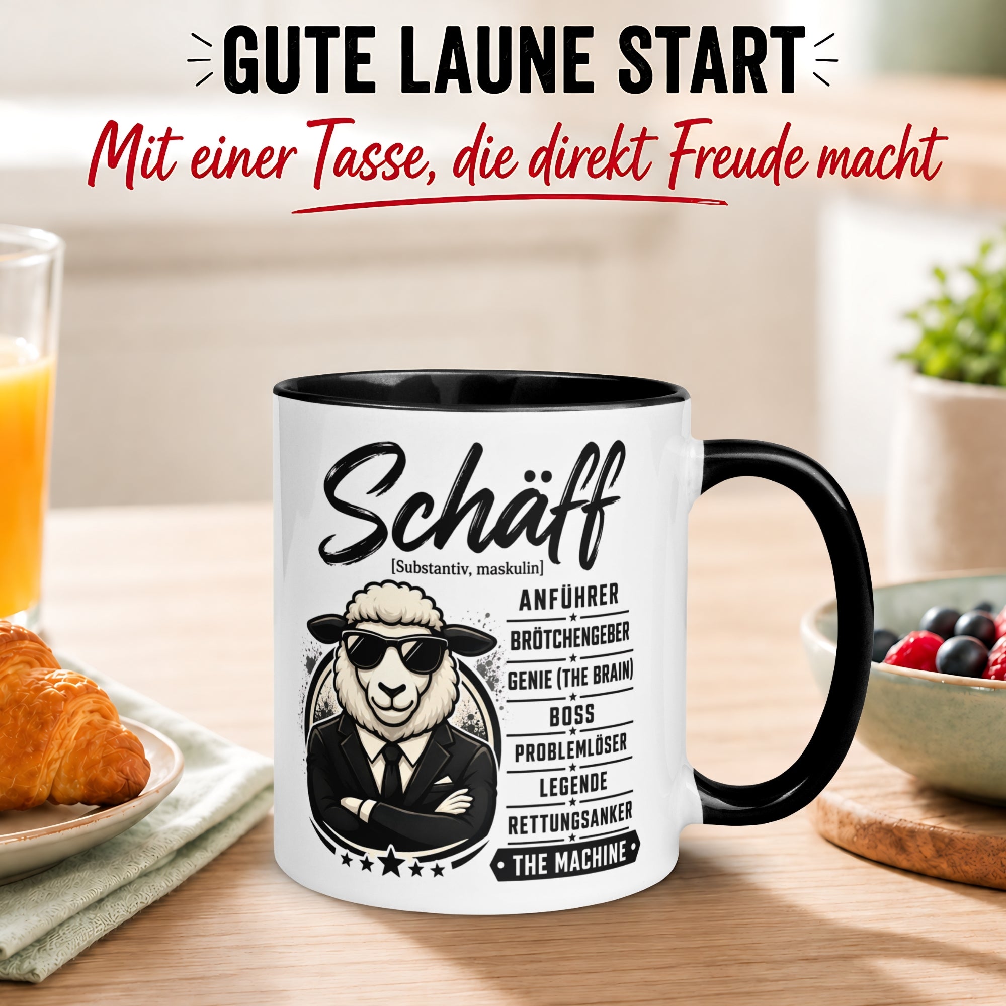 Tasse Chef – „Schäff - Legende und Rettungsanker“ – Geschenk Bester Chef