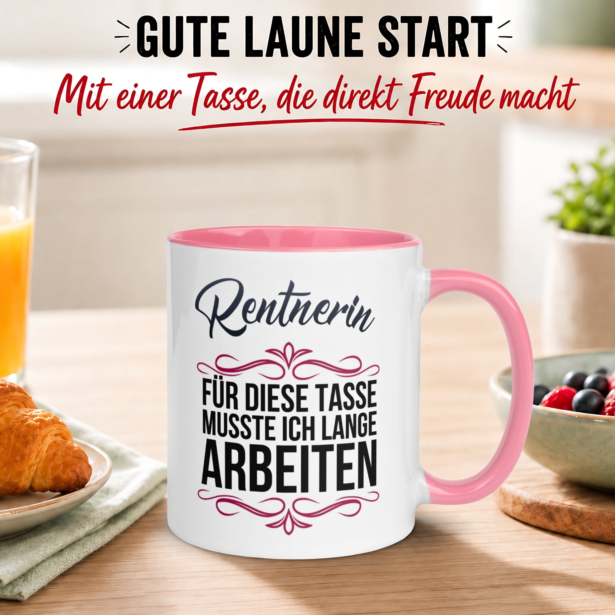 Tasse Rentnerin – „Für die Tasse musste ich lange arbeiten“ – Geschenk Rente Frau