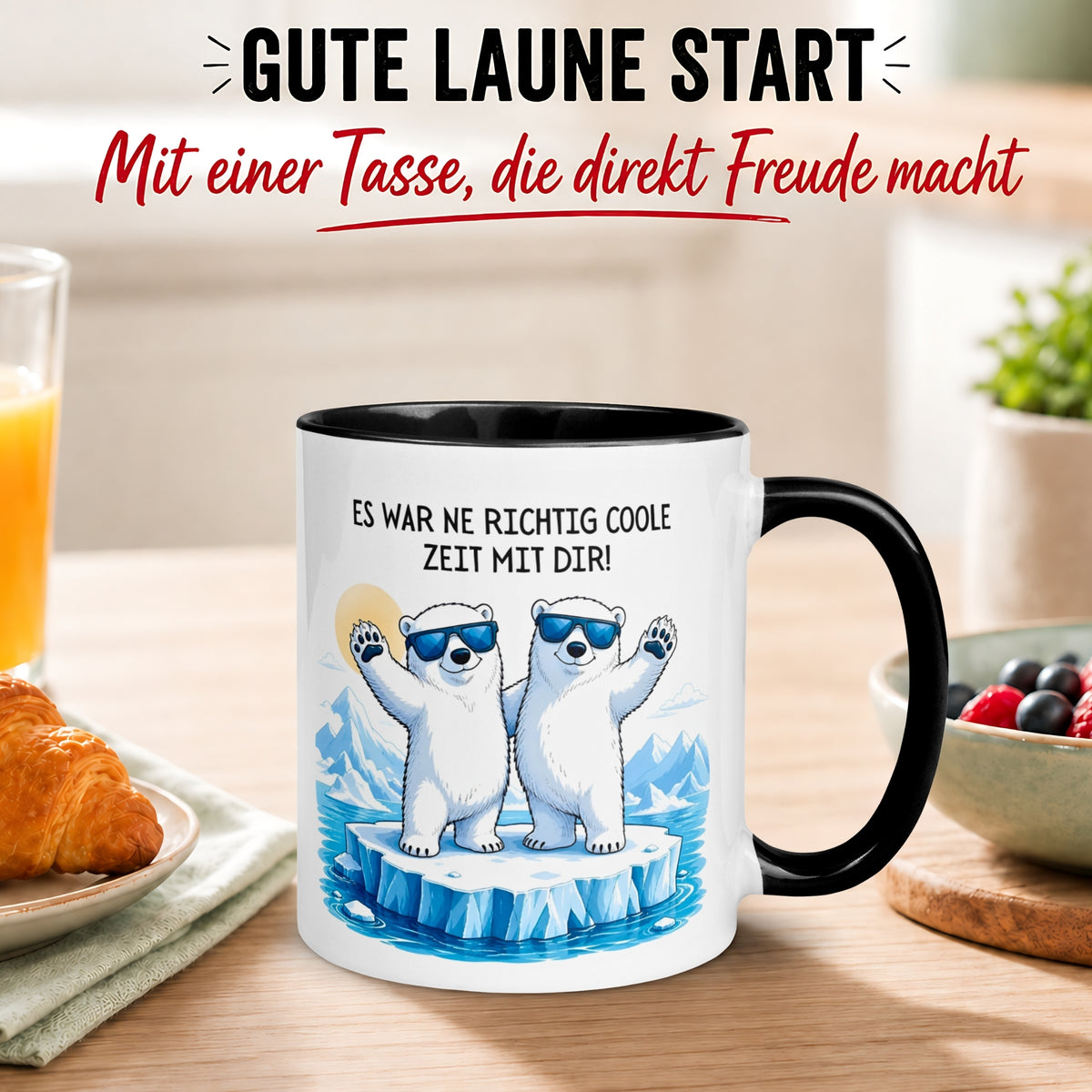 Tasse Abschied – „Es war ne richtig coole Zeit mit dir“ – Abschiedsgeschenk Kollegin/Kollegen