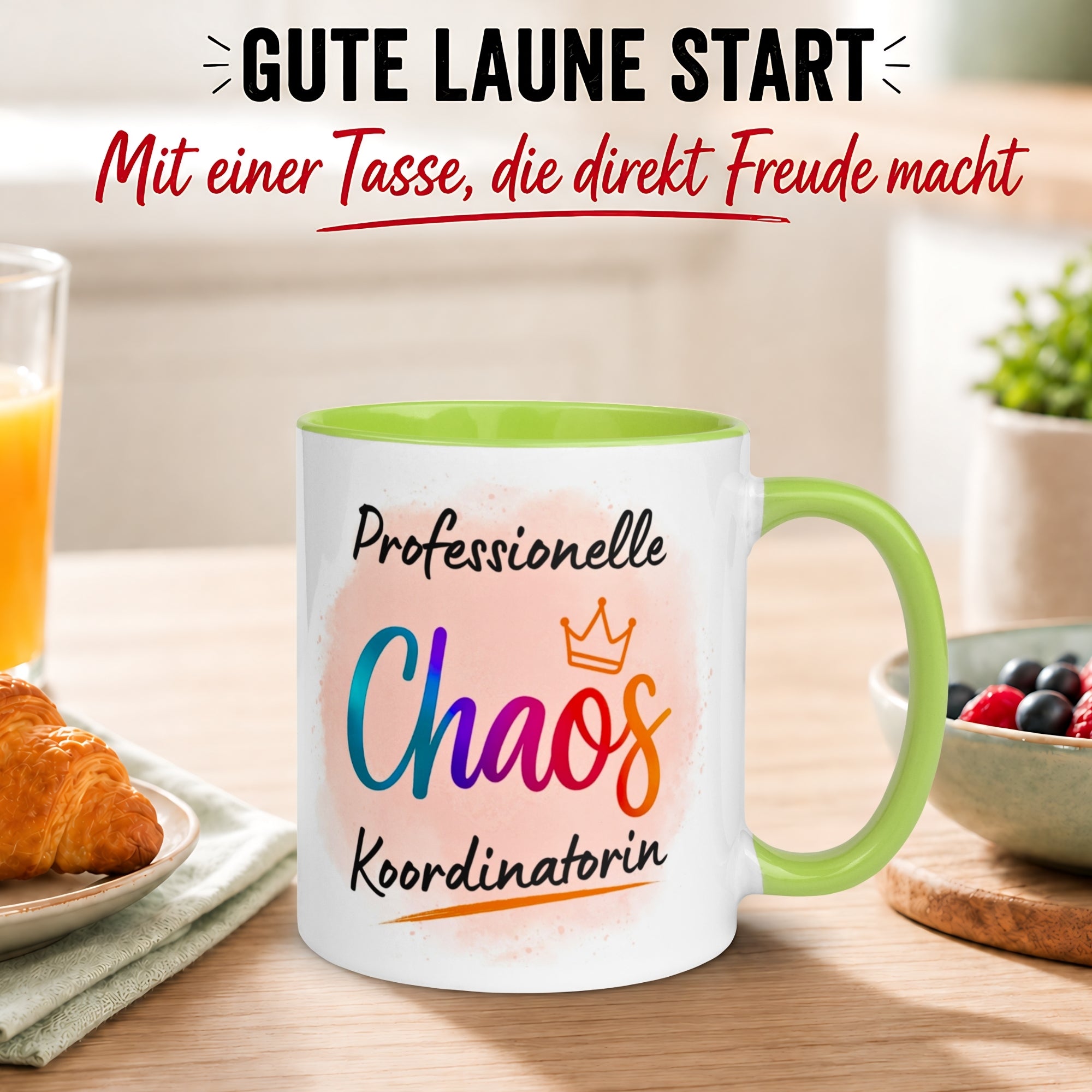 Tasse Kollegin – „Professionelle Chaos Koordinatorin“ – Geschenk Beste Arbeitskollegin