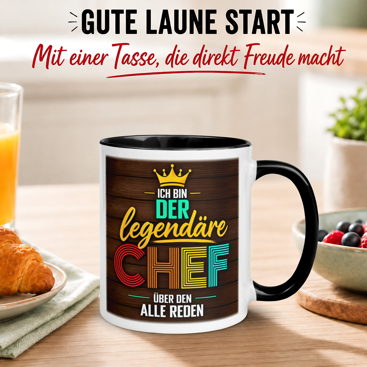 Tasse Chef – „Ich bin der legendäre Chef“ – Geschenk Becher Bester Chef