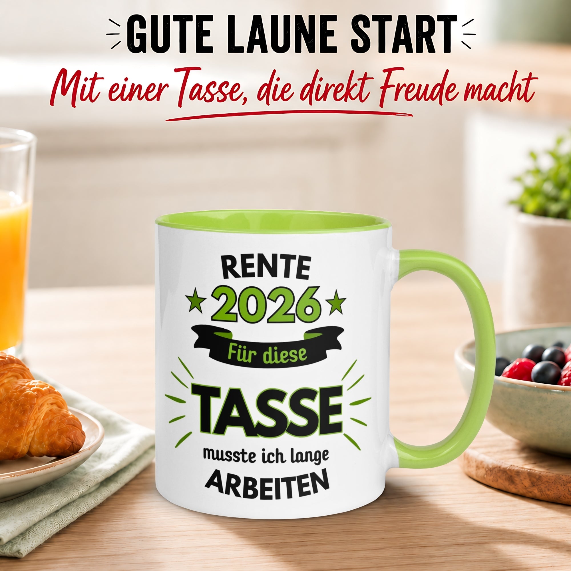 Tasse Rente – „Für die Tasse musste ich lange arbeiten“ – Geschenk zur Rente
