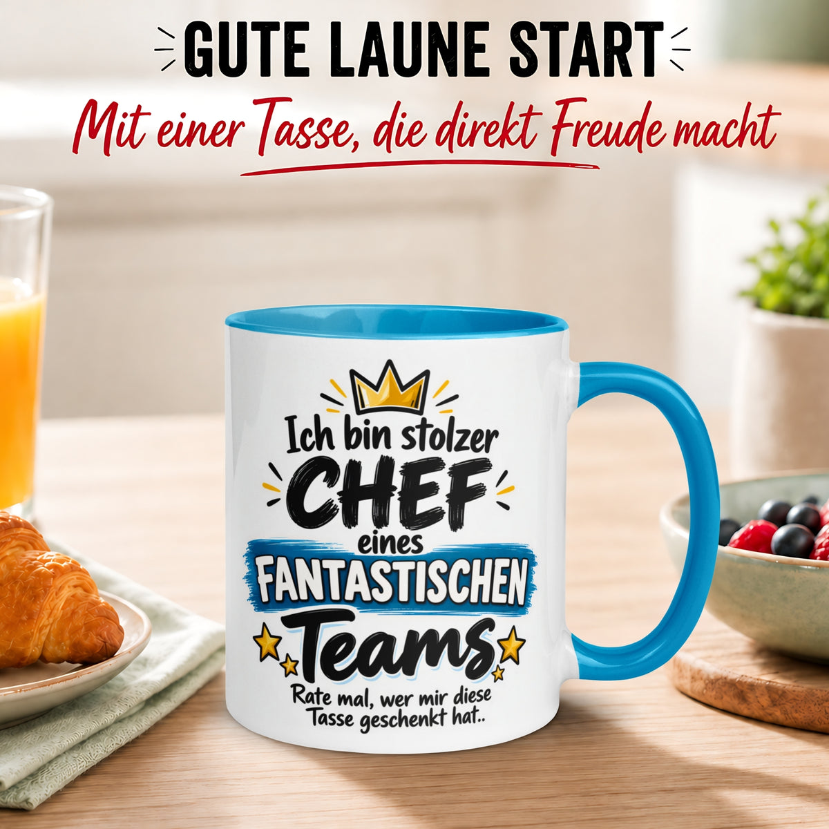 Tasse Chef – „Stolzer Chef eines fantastischen Teams“ – Geschenk Bester Chef