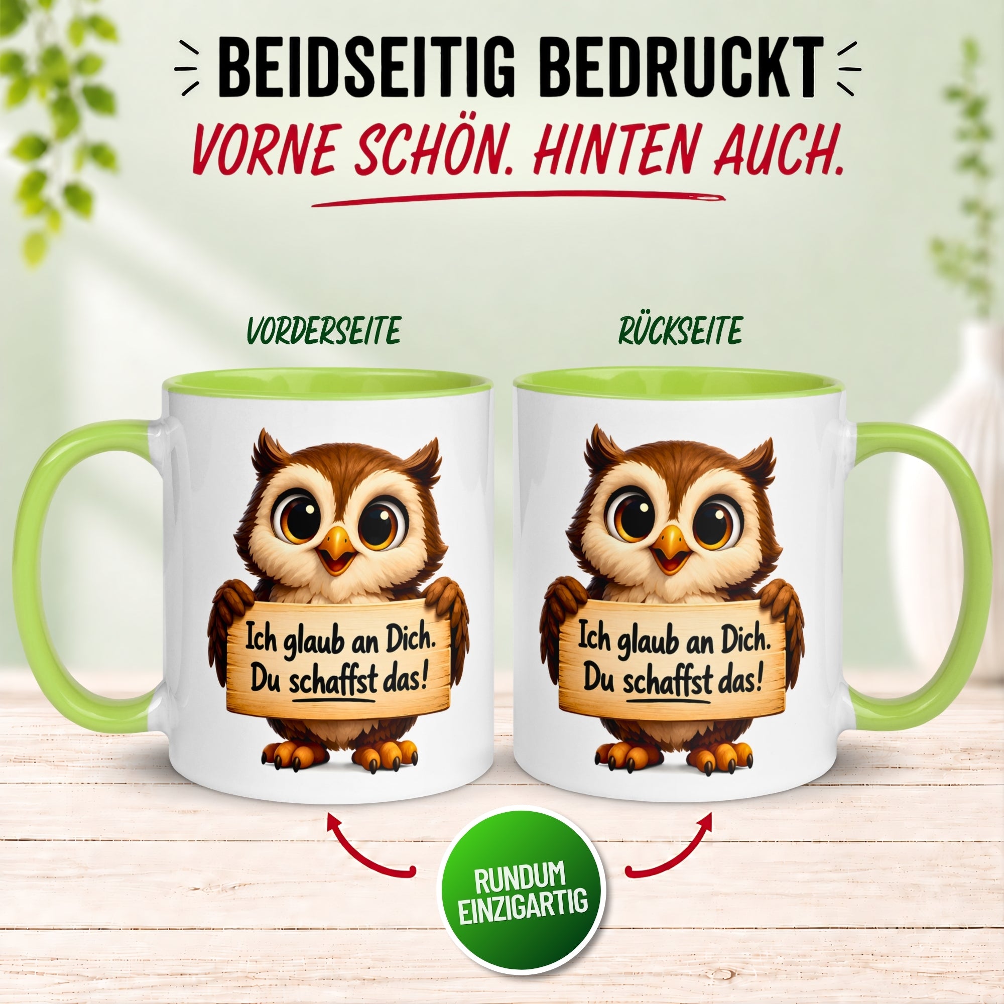 Tasse Motivation – „Ich glaub an Dich - Du schaffst das“ – Selbstbewusstsein Geschenk