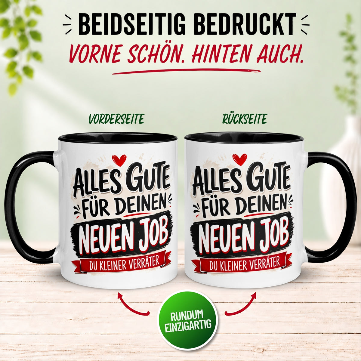 Tasse Abschied – „Alles gute für deinen neuen Job“ – Abschiedsgeschenk Kollegen/Kollegin