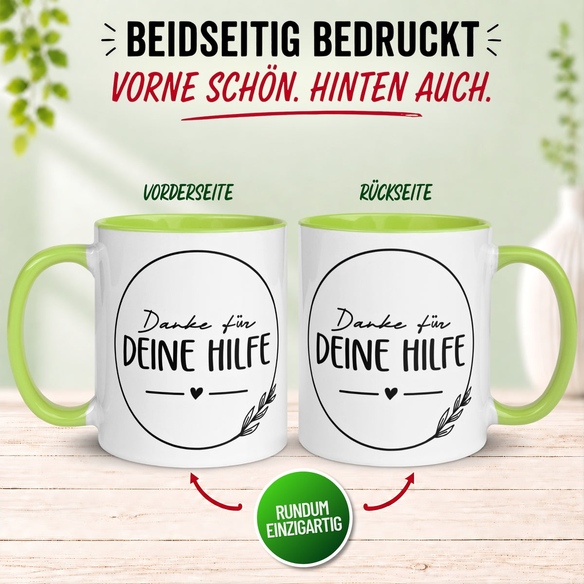 Tasse Danke – „Ein herzliches Danke für deine Hilfe“ – Dankeschön Geschenke