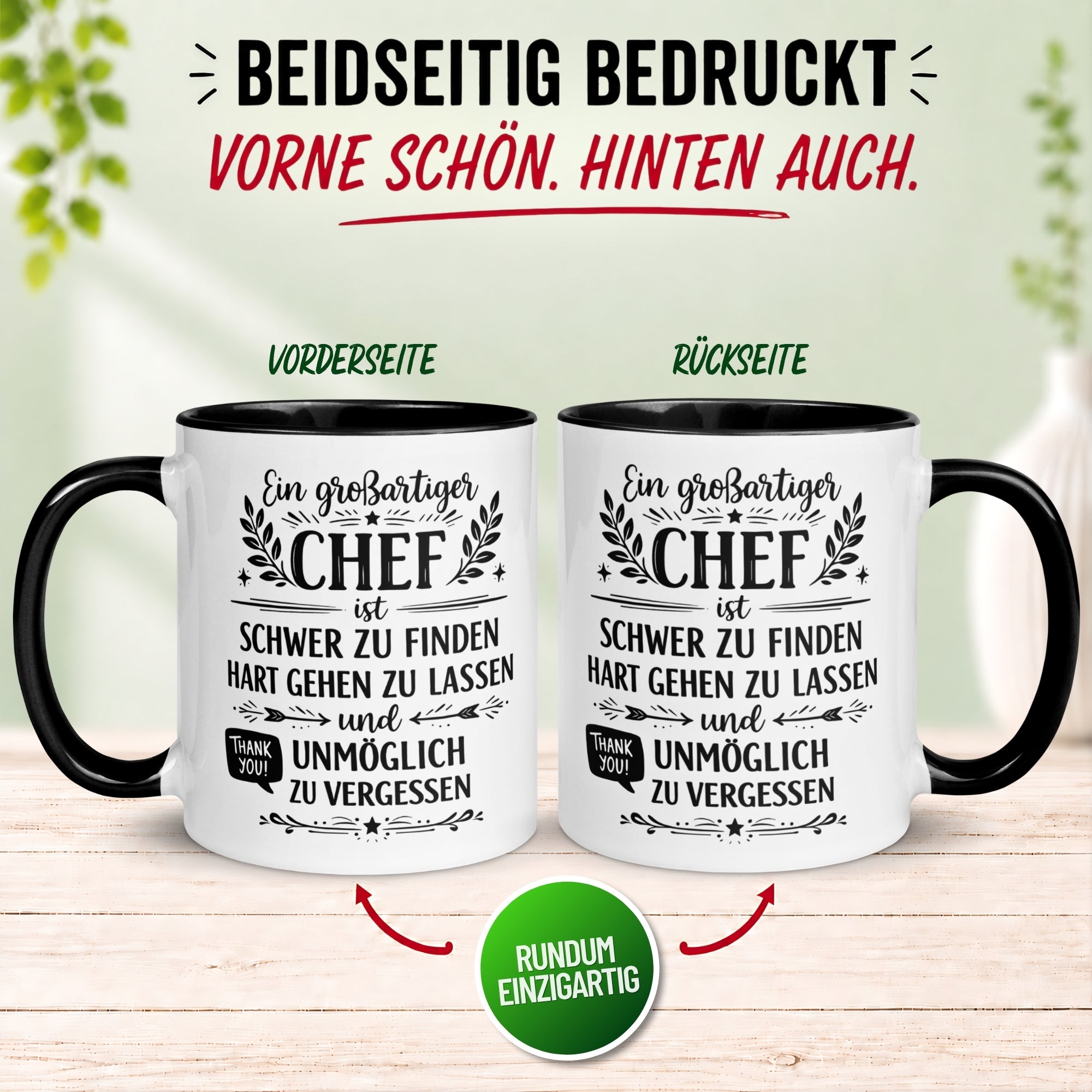 Tasse Chef – „Ein großartiger Chef ist schwer zu finden“ – Abschied Geschenk