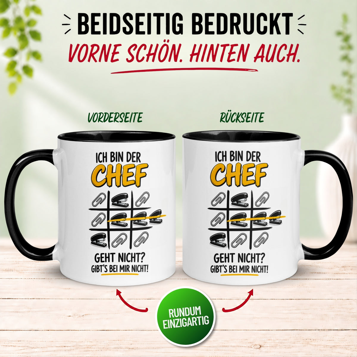 Tasse Chef – „Geht nicht - Gibt's bei mir nicht“ – Geschenk Becher Bester Chef