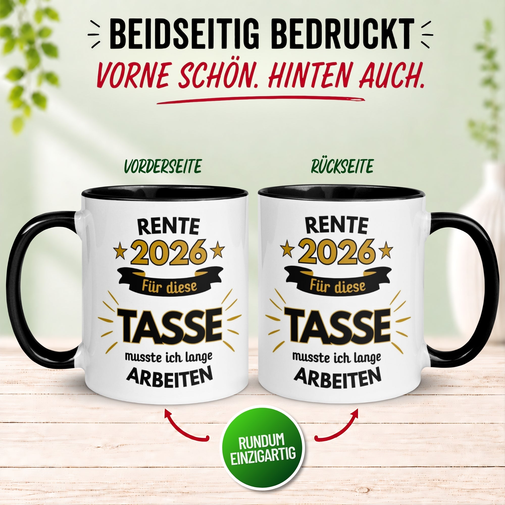 Tasse Rente – „Für die Tasse musste ich lange arbeiten“ – Renteneintritt Geschenk Männer