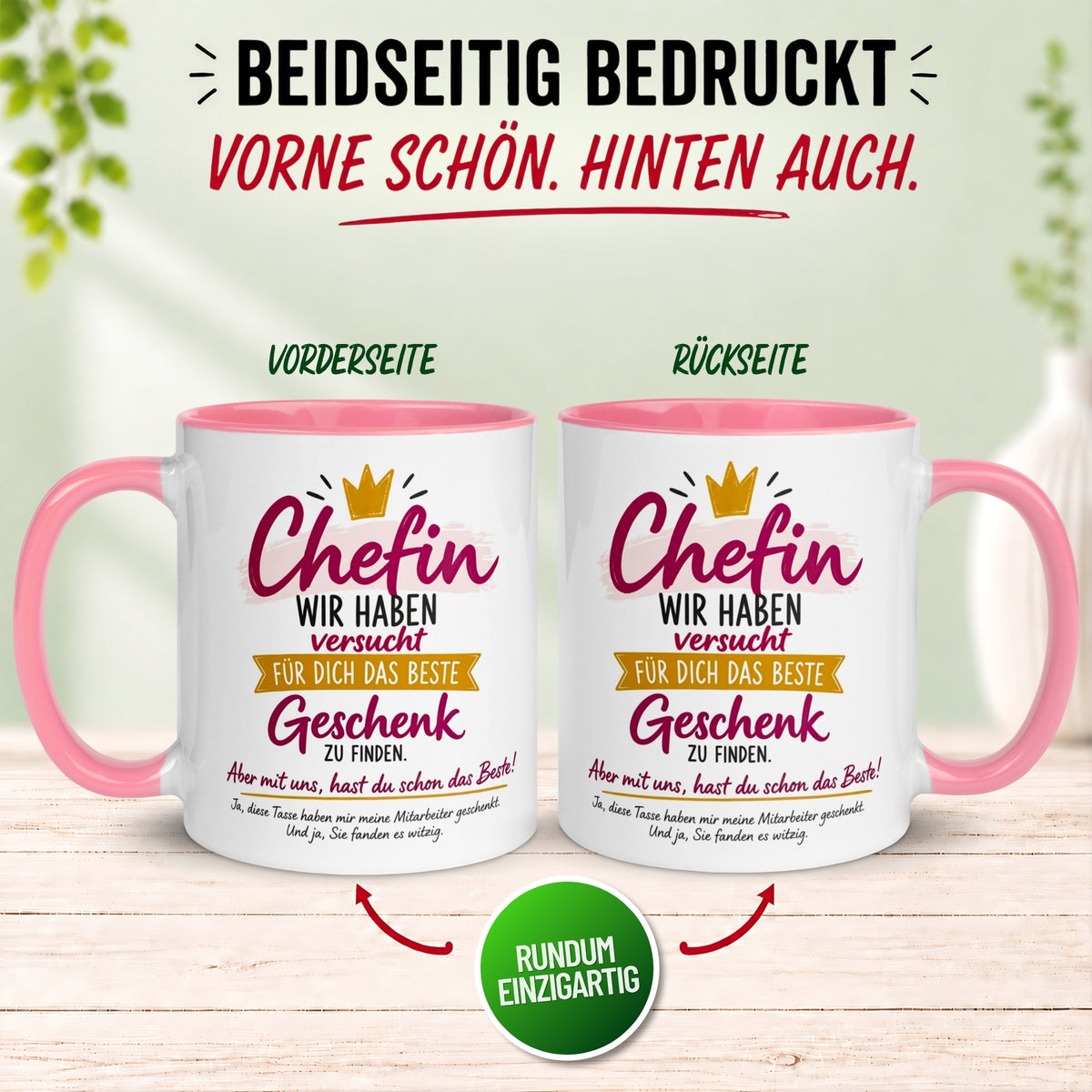 Tasse Chefin – „Wir haben versucht das beste Geschenk zu finden“ – Geschenk Chefin