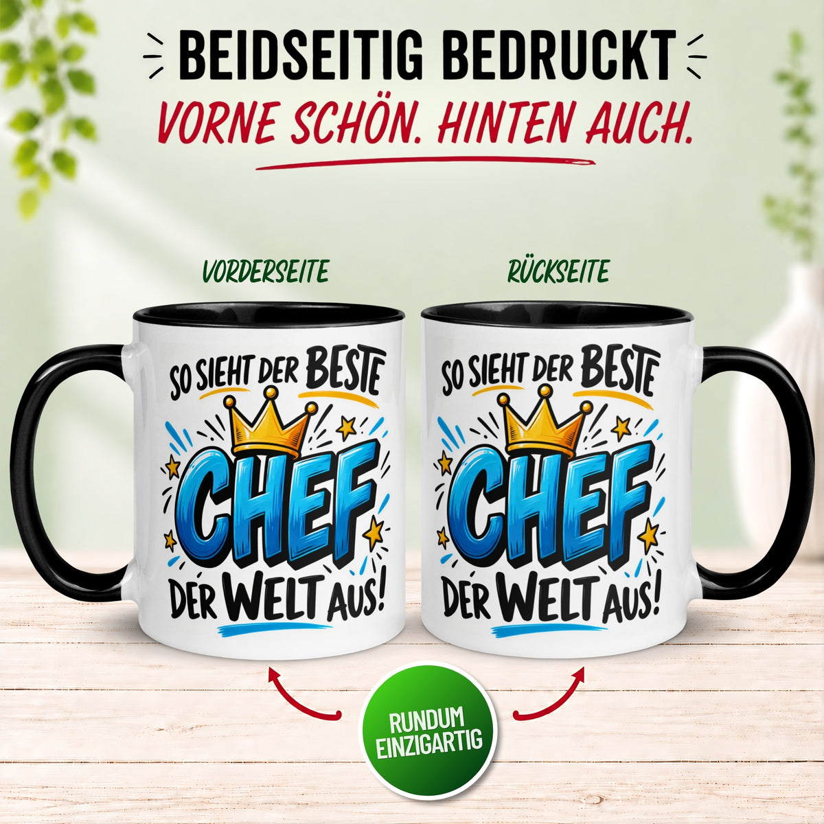 Tasse Chef – „So sieht der beste Chef der Welt aus“ – Geschenk Kaffeetasse Bester Chef