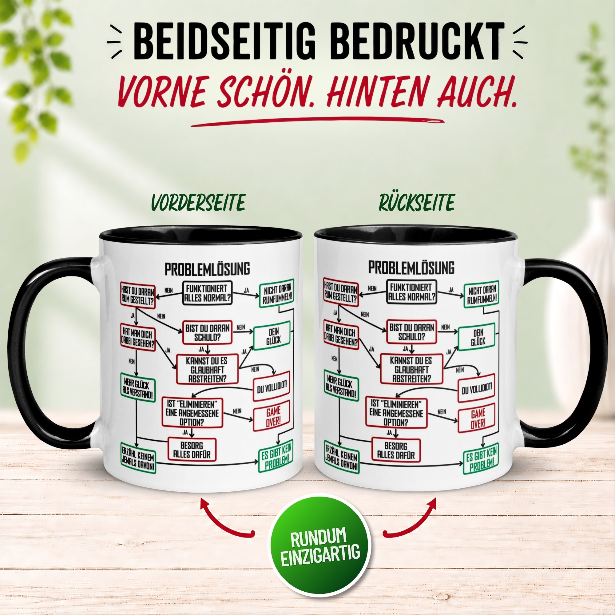 Tasse Chef – „Problemlösung im Büro“ – Geschenk Kaffeetasse Bester Chef
