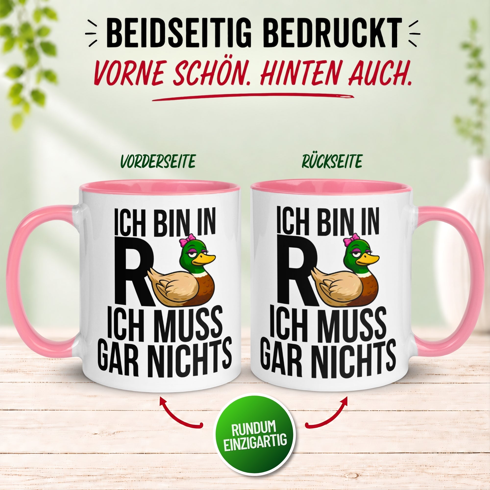 Tasse Rente – „Ich bin in Rente ich muss gar nichts“ – Renteneintritt Geschenk Frau