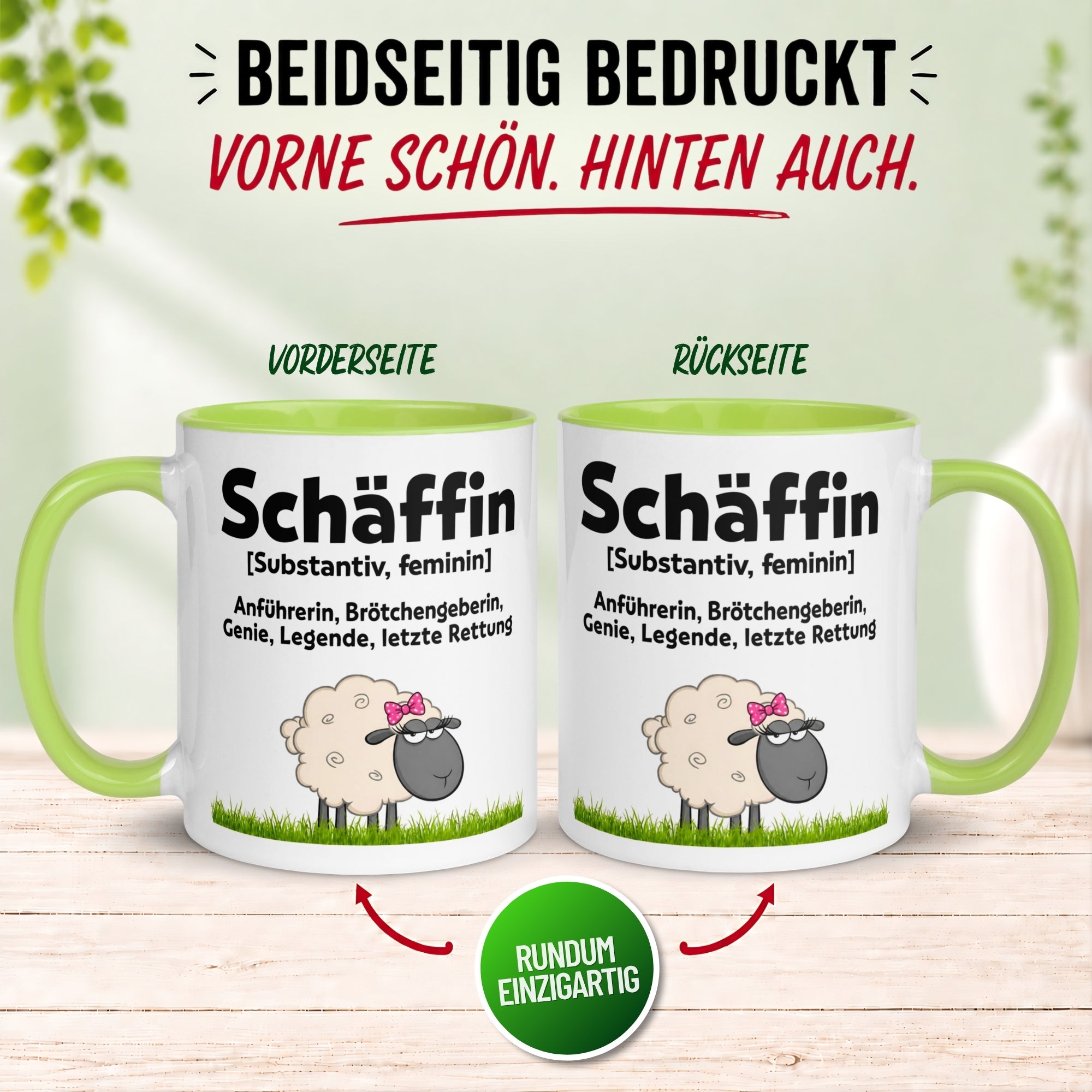 Tasse Chefin – „Schäffin - Substantiv Feminin“ – Geschenk Beste Chefin