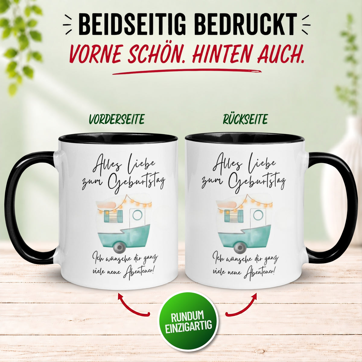 Tasse Geburtstag – „Viele neue Abenteuer“ – Geburtstagsgeschenk Mann Frau