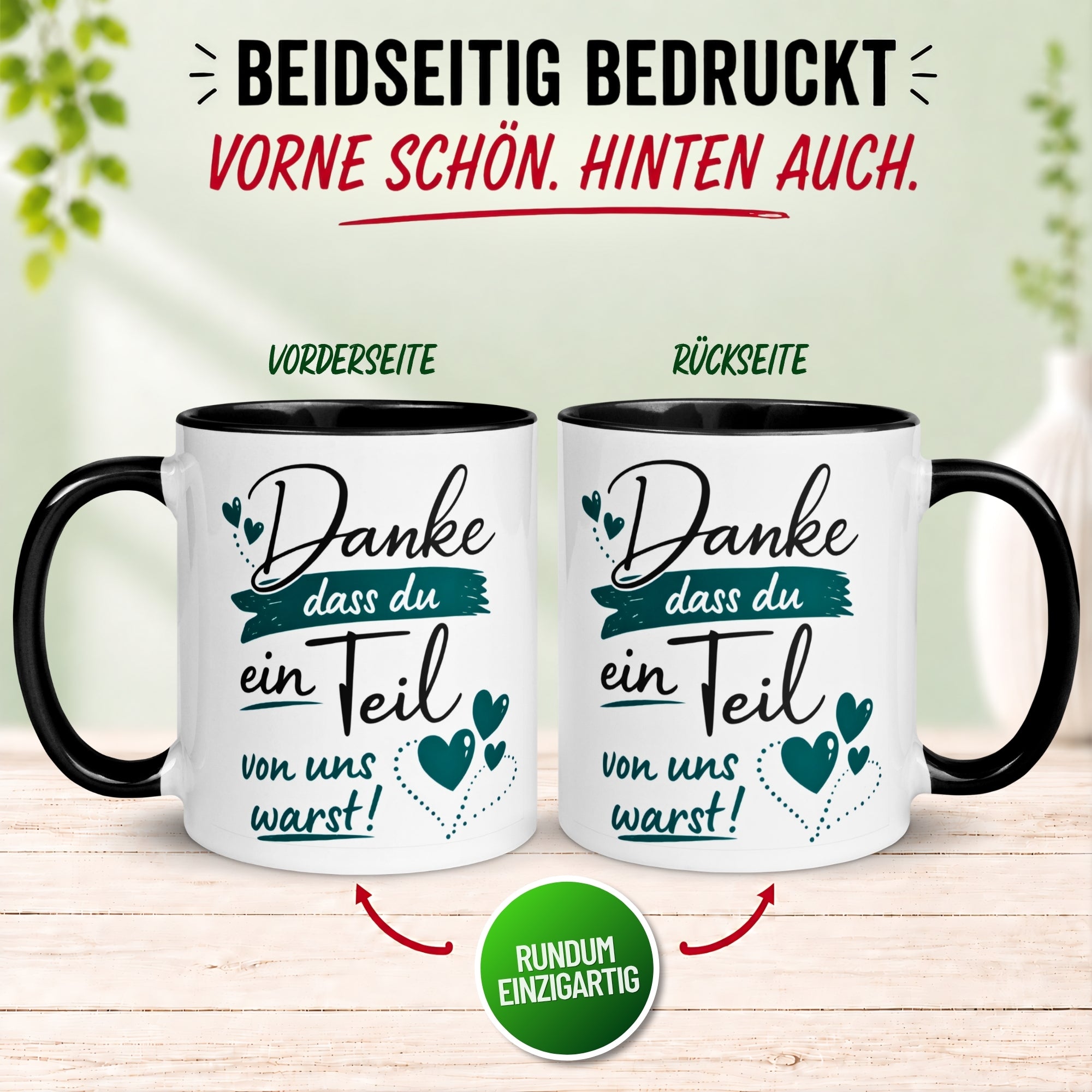 Tasse Abschied – „Ein Teil von uns warst“ – Abschiedsgeschenk für Kollegen