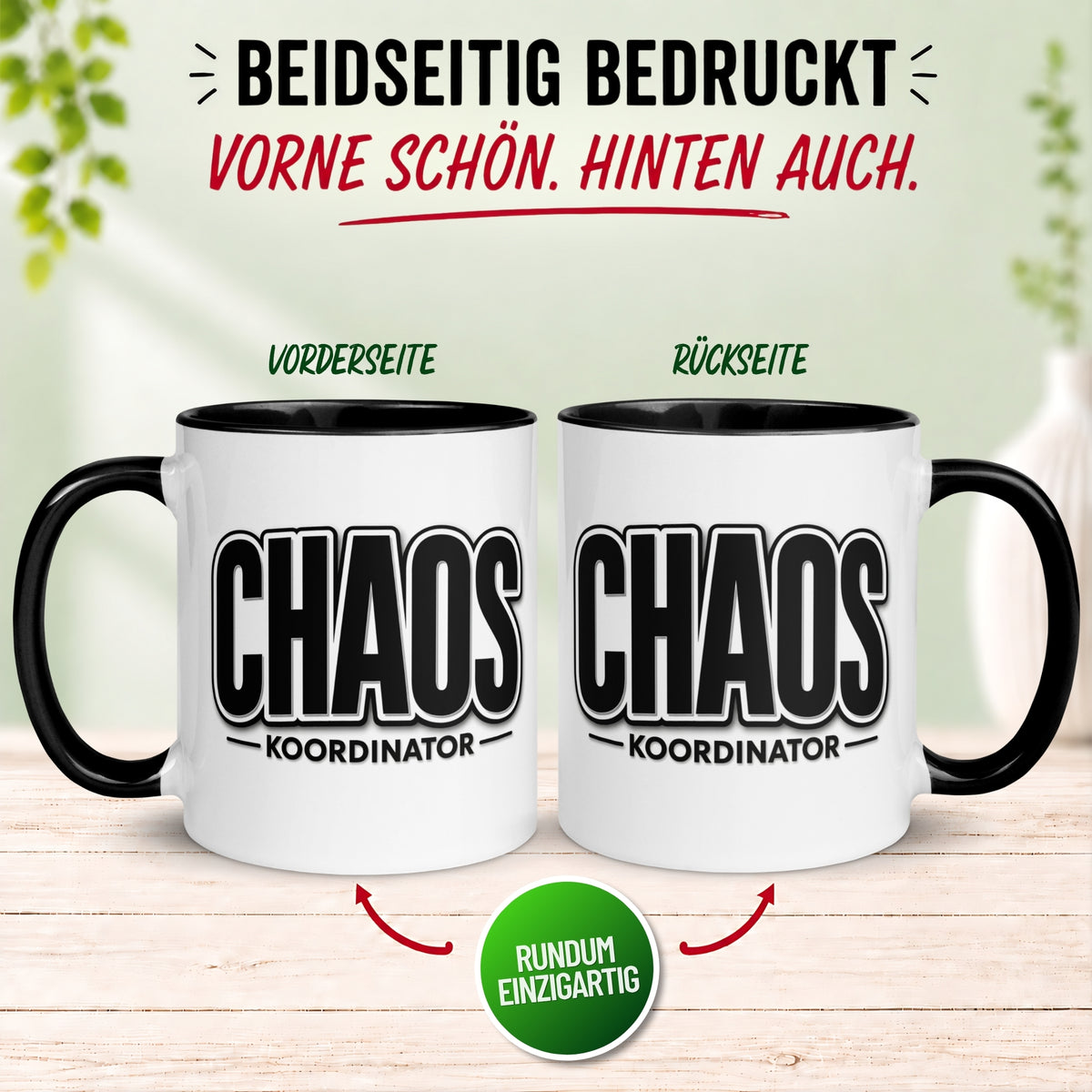 Tasse Chef – „Chaos Koordinator“ – Geschenk Becher Bester Chef