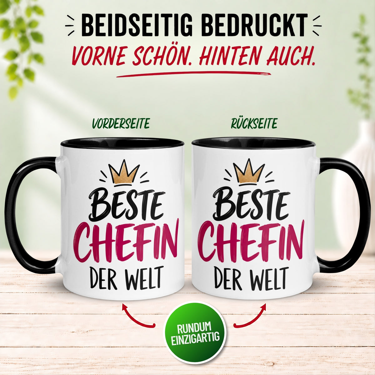 Tasse Chefin – „Beste Chefin der Welt“ – Teamleiterin Geschenk Becher