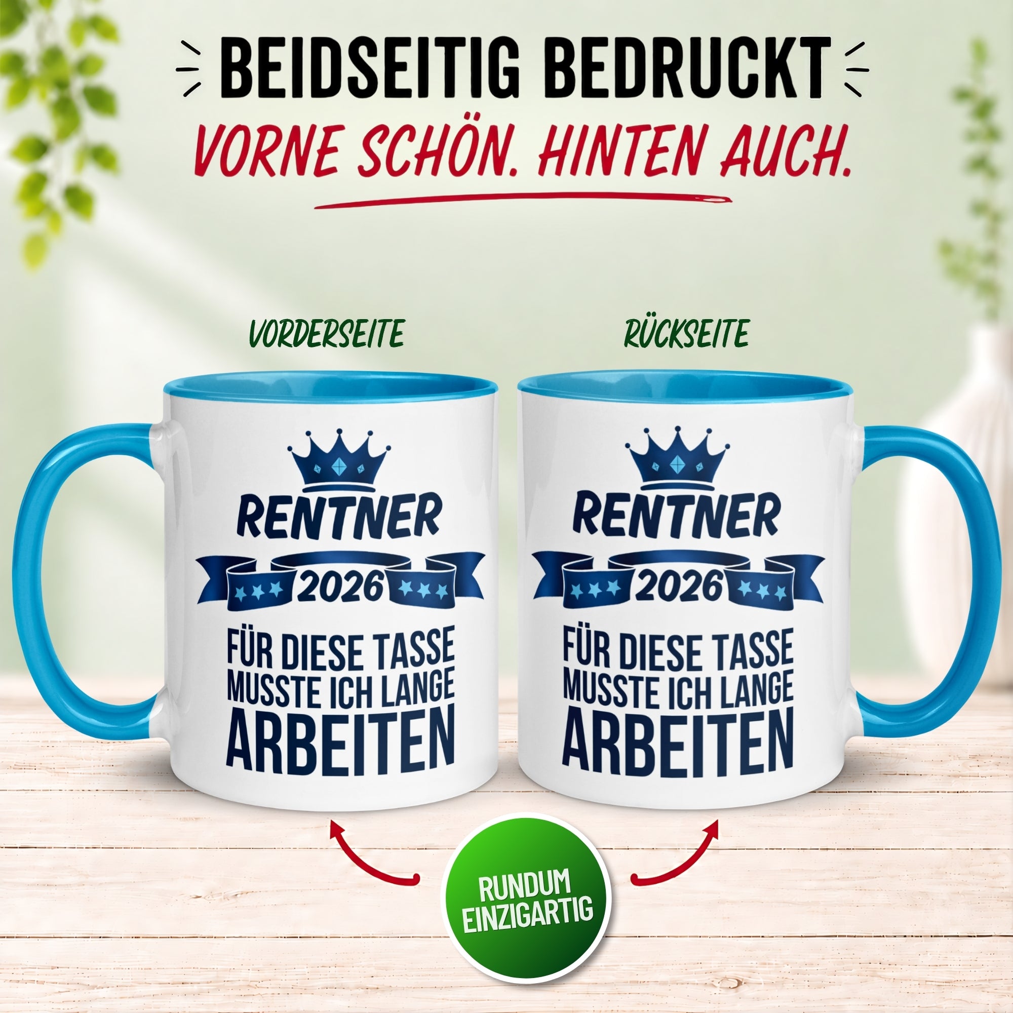 Tasse Rentner 2026 – „Für diese Tasse musste ich lange arbeiten“ – Rentenbeginn Mann