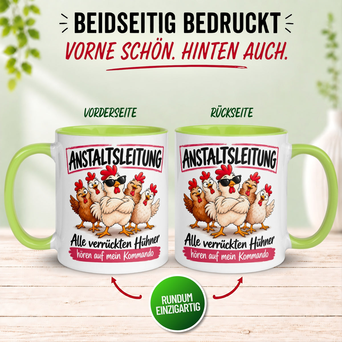 Tasse Chefin – „Anstaltsleitung“ – Beste Teamleiterin Geschenk Becher