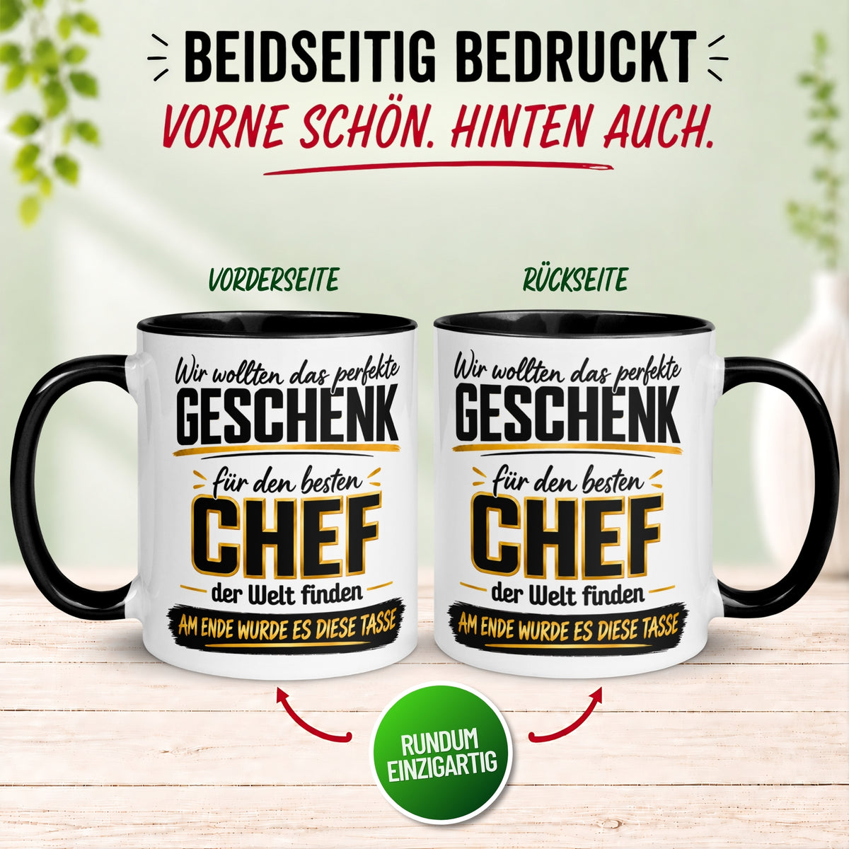Tasse Chef – „Wir wollten das perfekte Geschenk finden“ – Geschenk Bester Chef