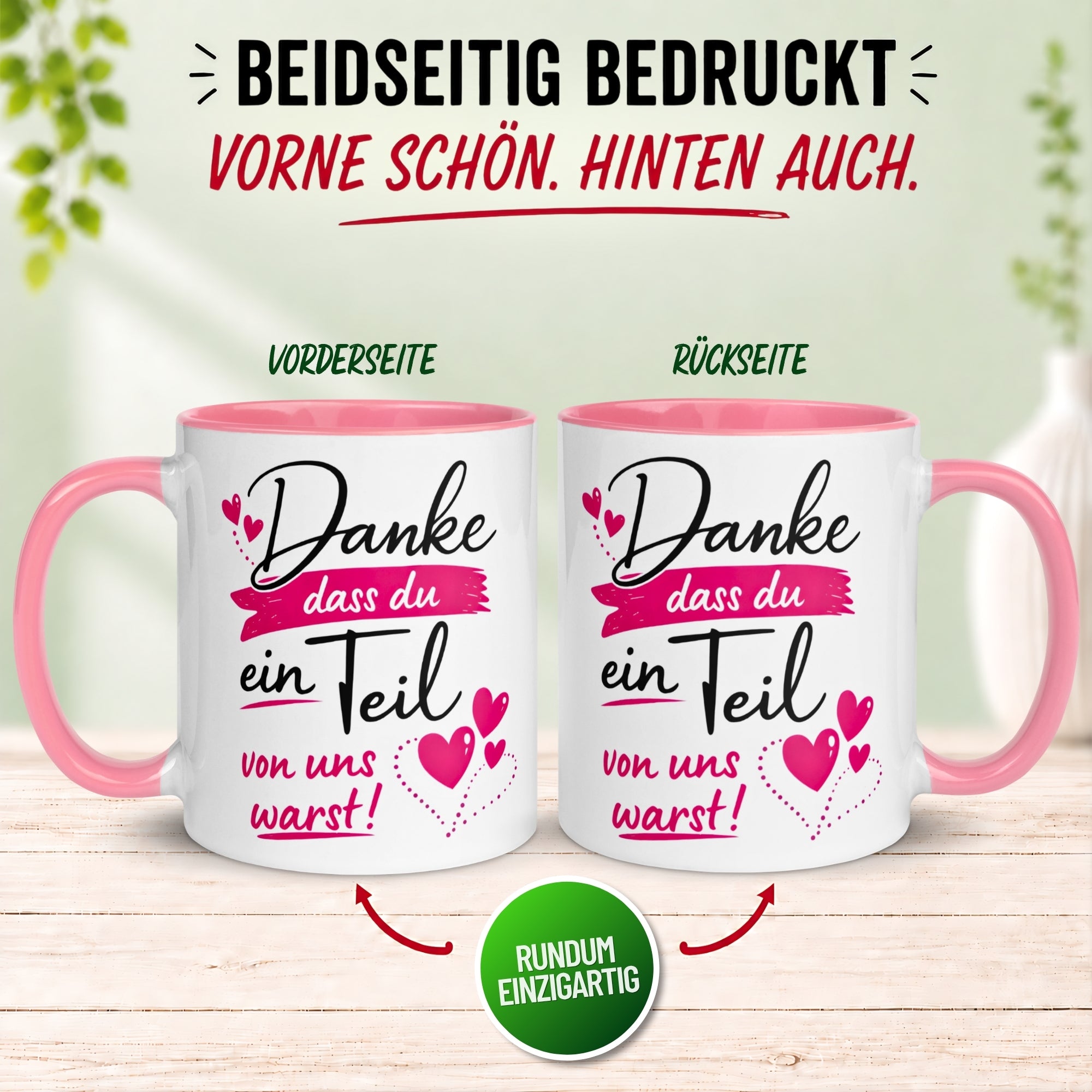 Tasse Abschied – „Ein Teil von uns warst“ – Abschiedsgeschenk für Kollegin