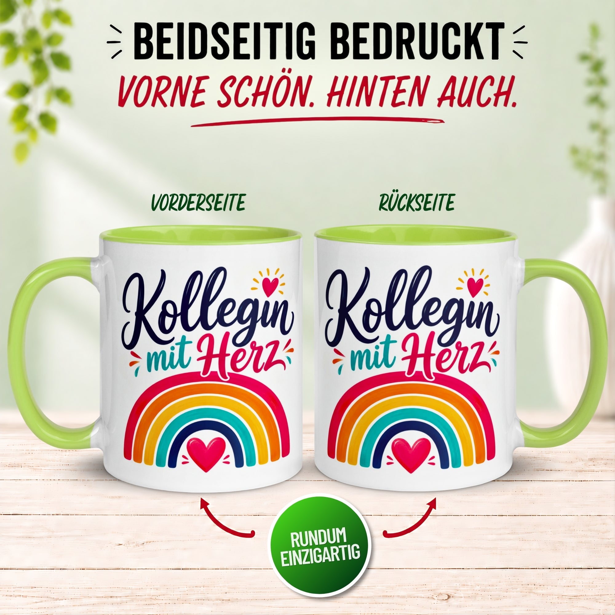 Tasse Kollegin – „Kollegin mit Herz - Danke für alles“ – Geschenk Beste Arbeitskollegin