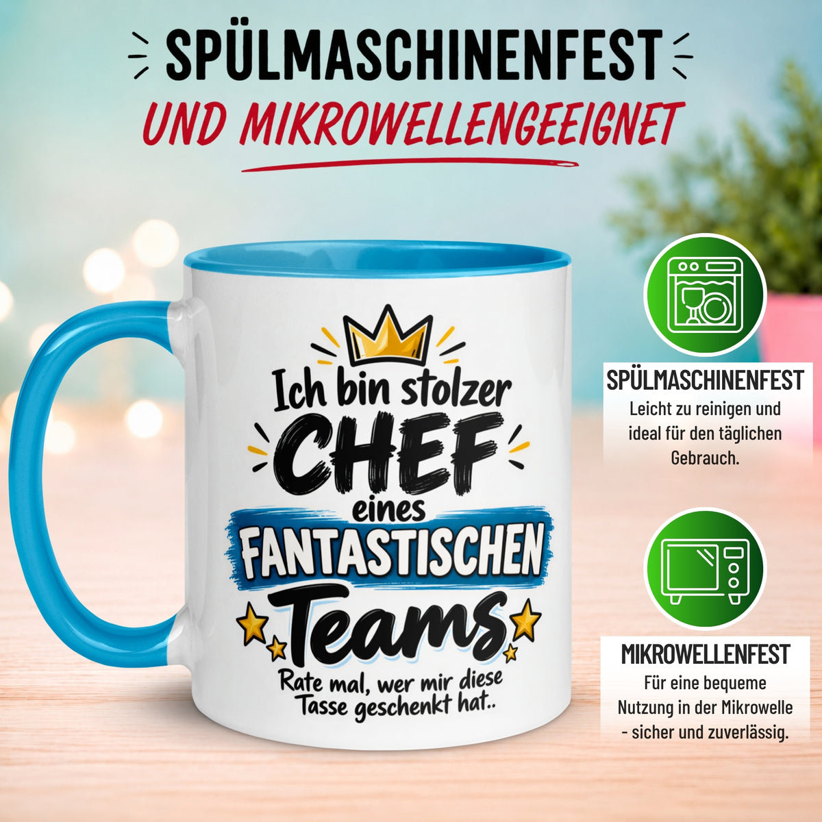 Tasse Chef – „Stolzer Chef eines fantastischen Teams“ – Geschenk Bester Chef