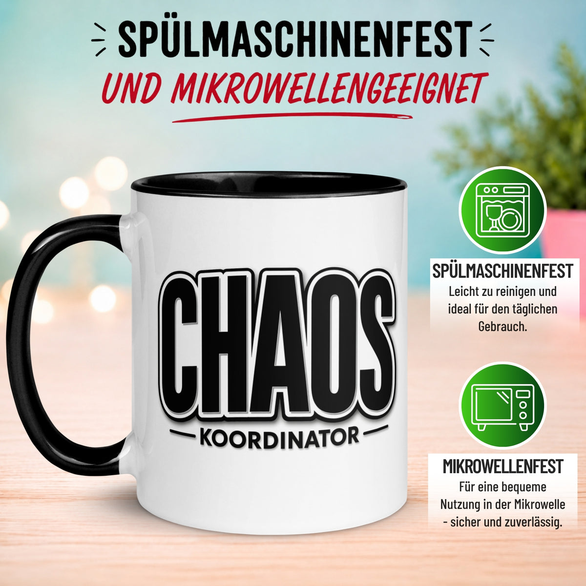 Tasse Chef – „Chaos Koordinator“ – Geschenk Becher Bester Chef